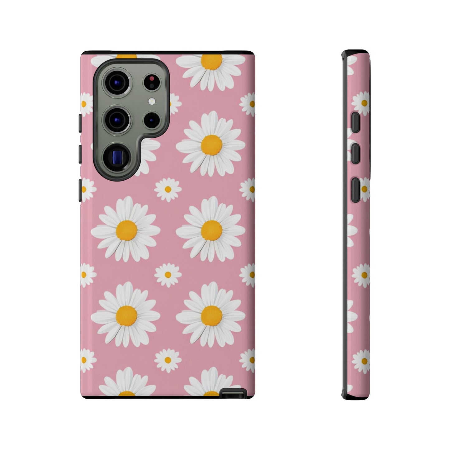 Daisy Phone Case | Floral Design, Tough Protection, Pink Flower Pattern, Gift for Her, Spring Aesthetic, iPhone Case