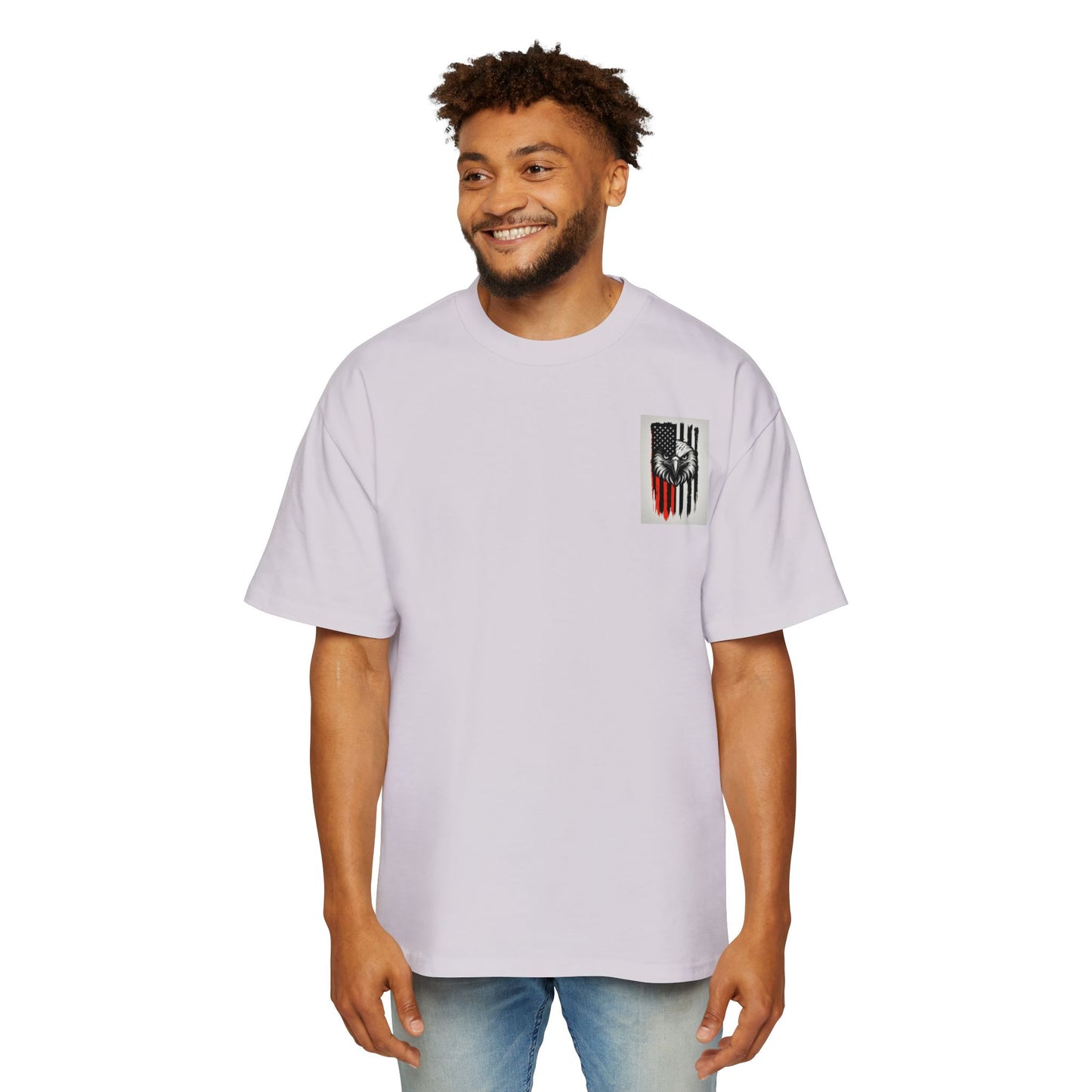 Bold American Eagle Tee for Men, Patriotic Oversized Shirt, Casual Wear, Gift for Dad, Independence Day Apparel, Freedom Outfit