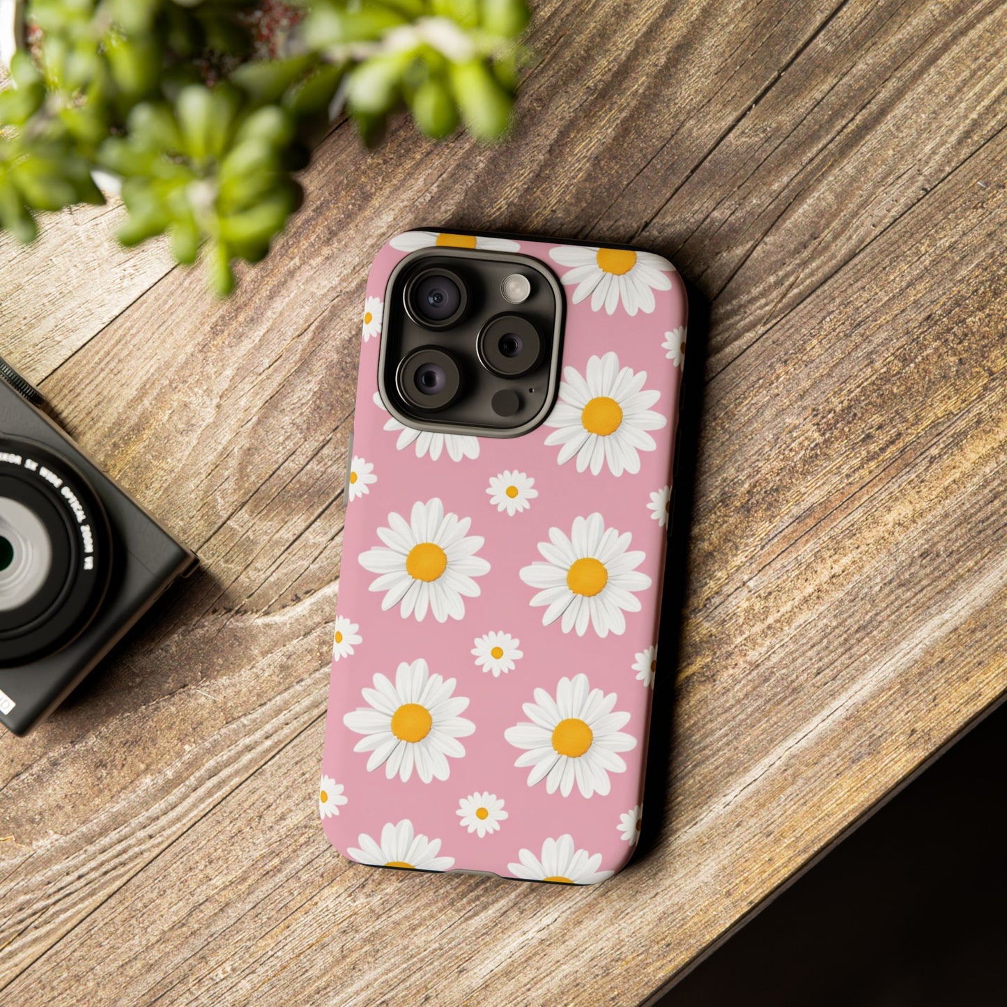 Daisy Phone Case | Floral Design, Tough Protection, Pink Flower Pattern, Gift for Her, Spring Aesthetic, iPhone Case