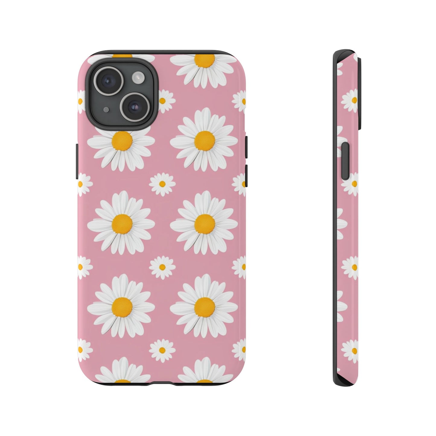 Daisy Phone Case | Floral Design, Tough Protection, Pink Flower Pattern, Gift for Her, Spring Aesthetic, iPhone Case