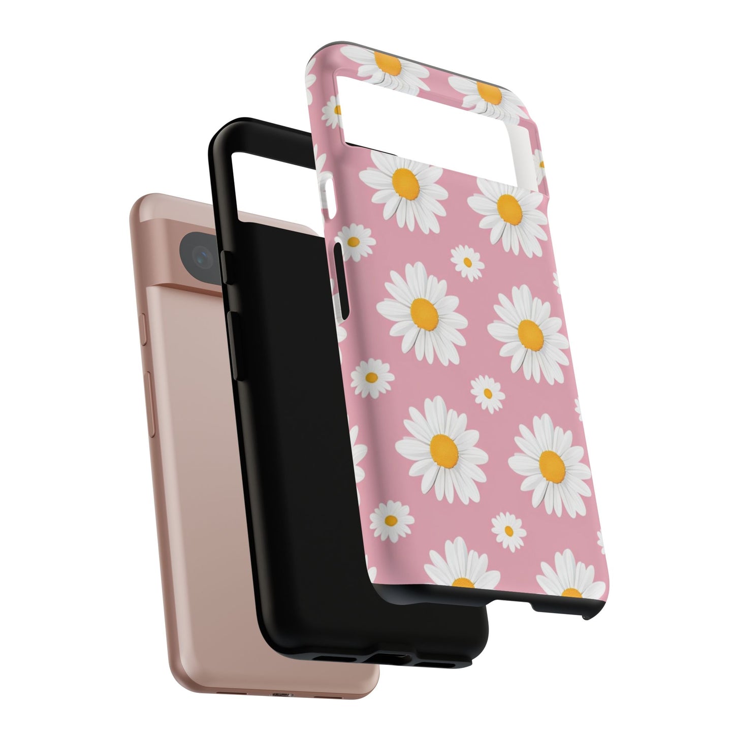 Daisy Phone Case | Floral Design, Tough Protection, Pink Flower Pattern, Gift for Her, Spring Aesthetic, iPhone Case