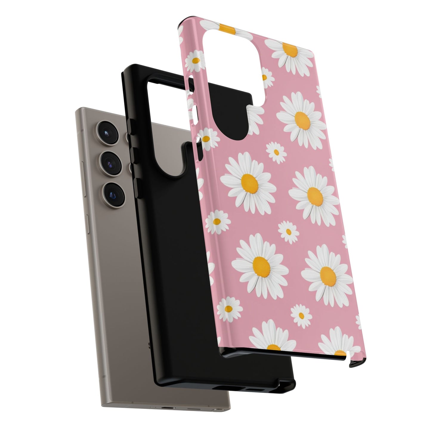 Daisy Phone Case | Floral Design, Tough Protection, Pink Flower Pattern, Gift for Her, Spring Aesthetic, iPhone Case
