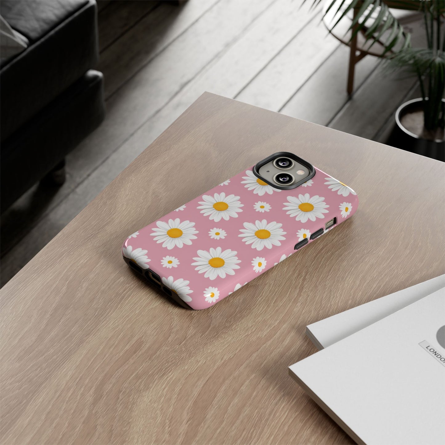 Daisy Phone Case | Floral Design, Tough Protection, Pink Flower Pattern, Gift for Her, Spring Aesthetic, iPhone Case