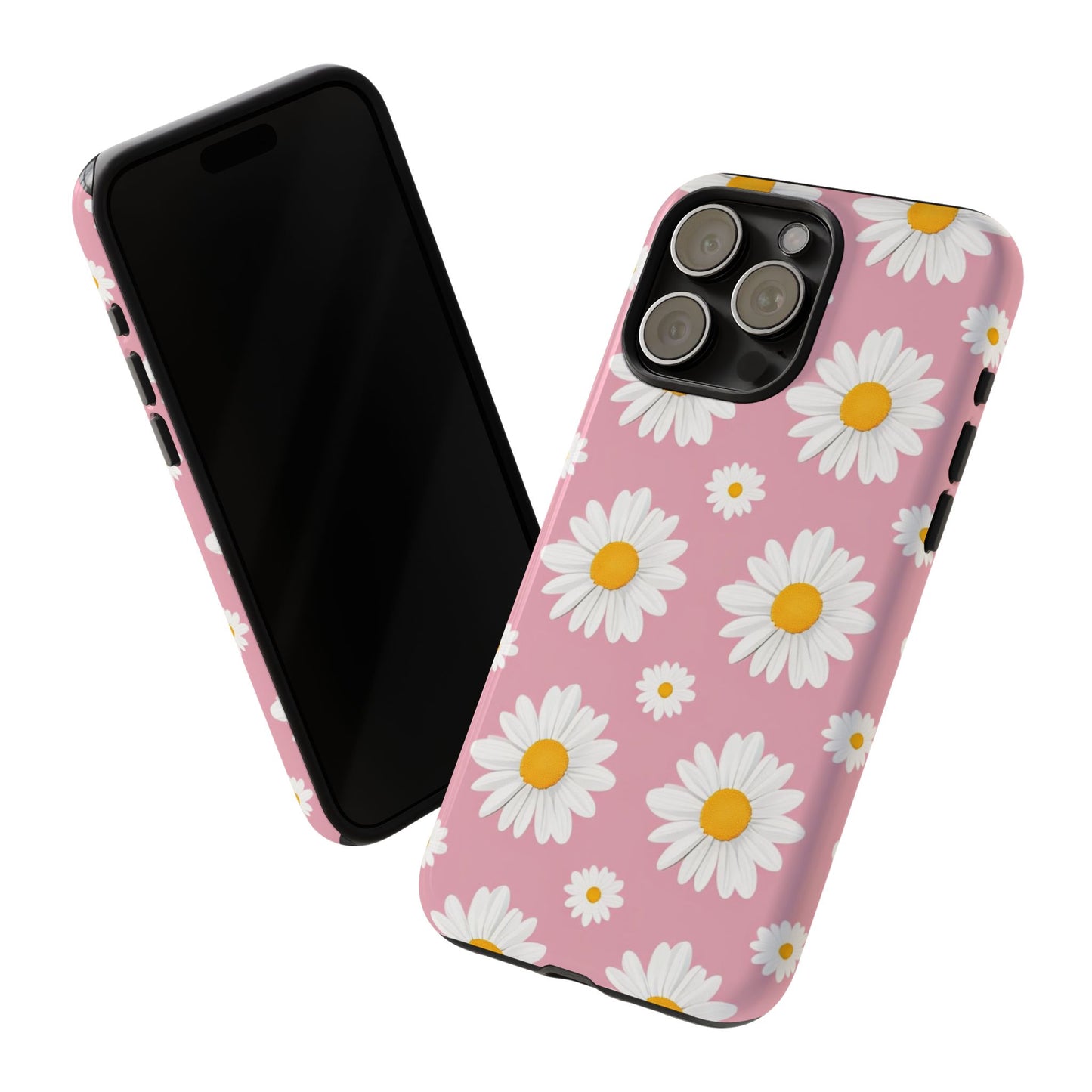 Daisy Phone Case | Floral Design, Tough Protection, Pink Flower Pattern, Gift for Her, Spring Aesthetic, iPhone Case