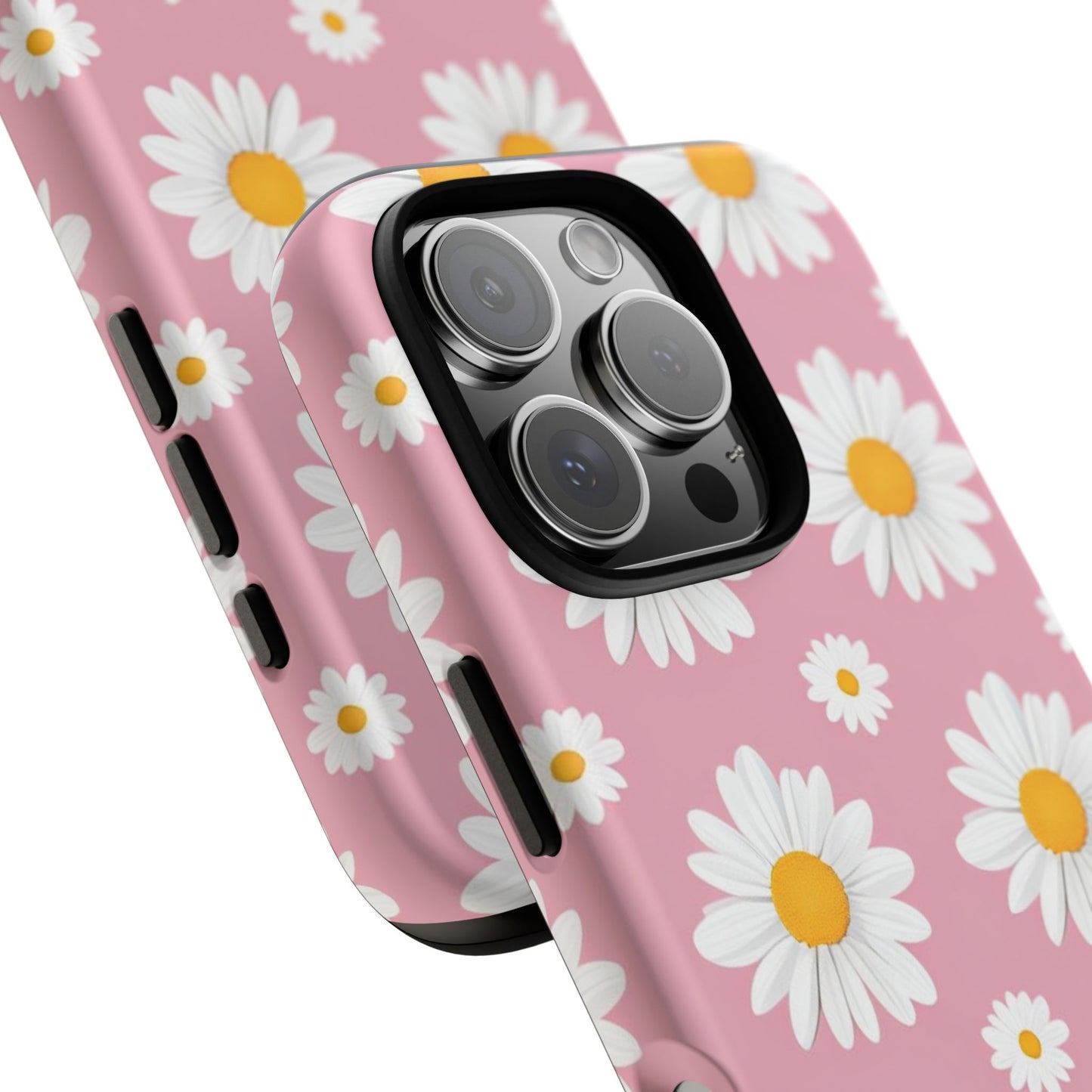 Daisy Phone Case | Floral Design, Tough Protection, Pink Flower Pattern, Gift for Her, Spring Aesthetic, iPhone Case