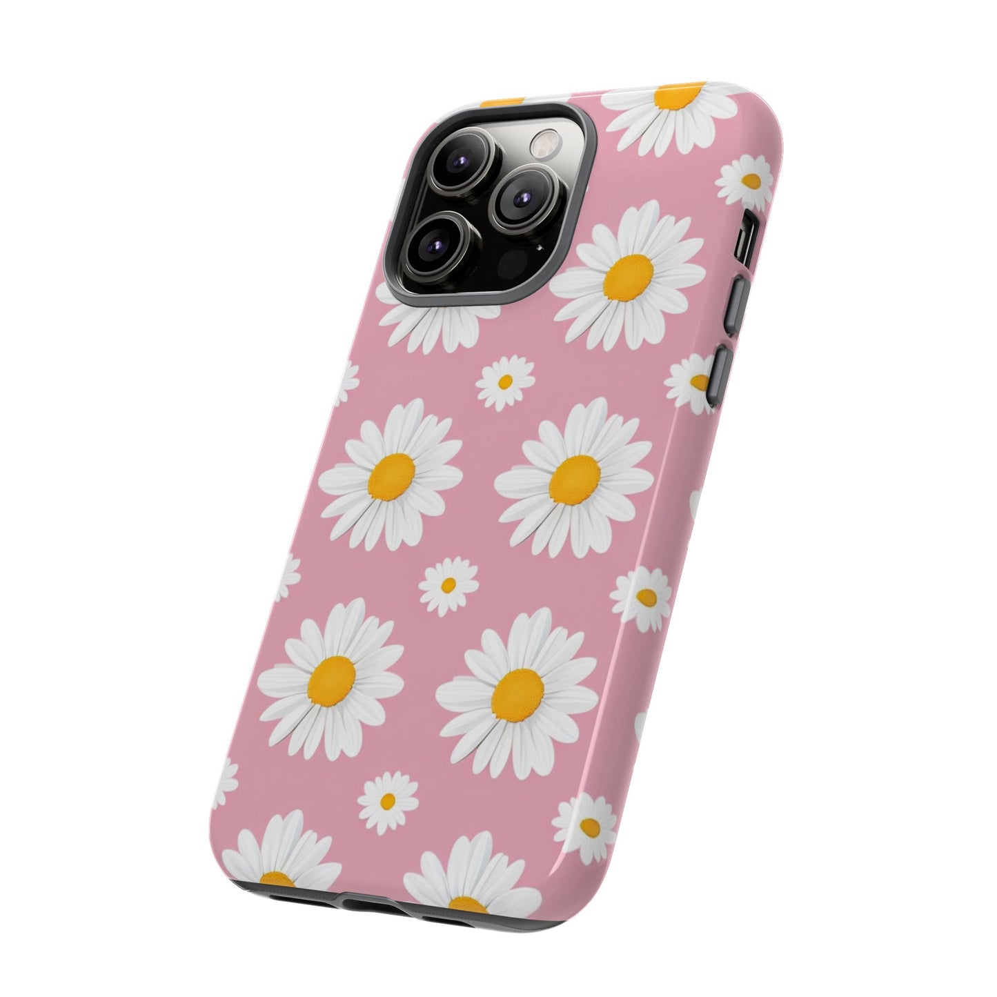 Daisy Phone Case | Floral Design, Tough Protection, Pink Flower Pattern, Gift for Her, Spring Aesthetic, iPhone Case