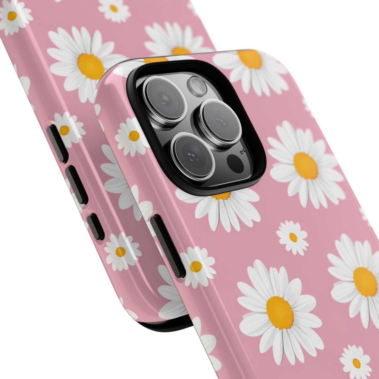 Daisy Phone Case | Floral Design, Tough Protection, Pink Flower Pattern, Gift for Her, Spring Aesthetic, iPhone Case