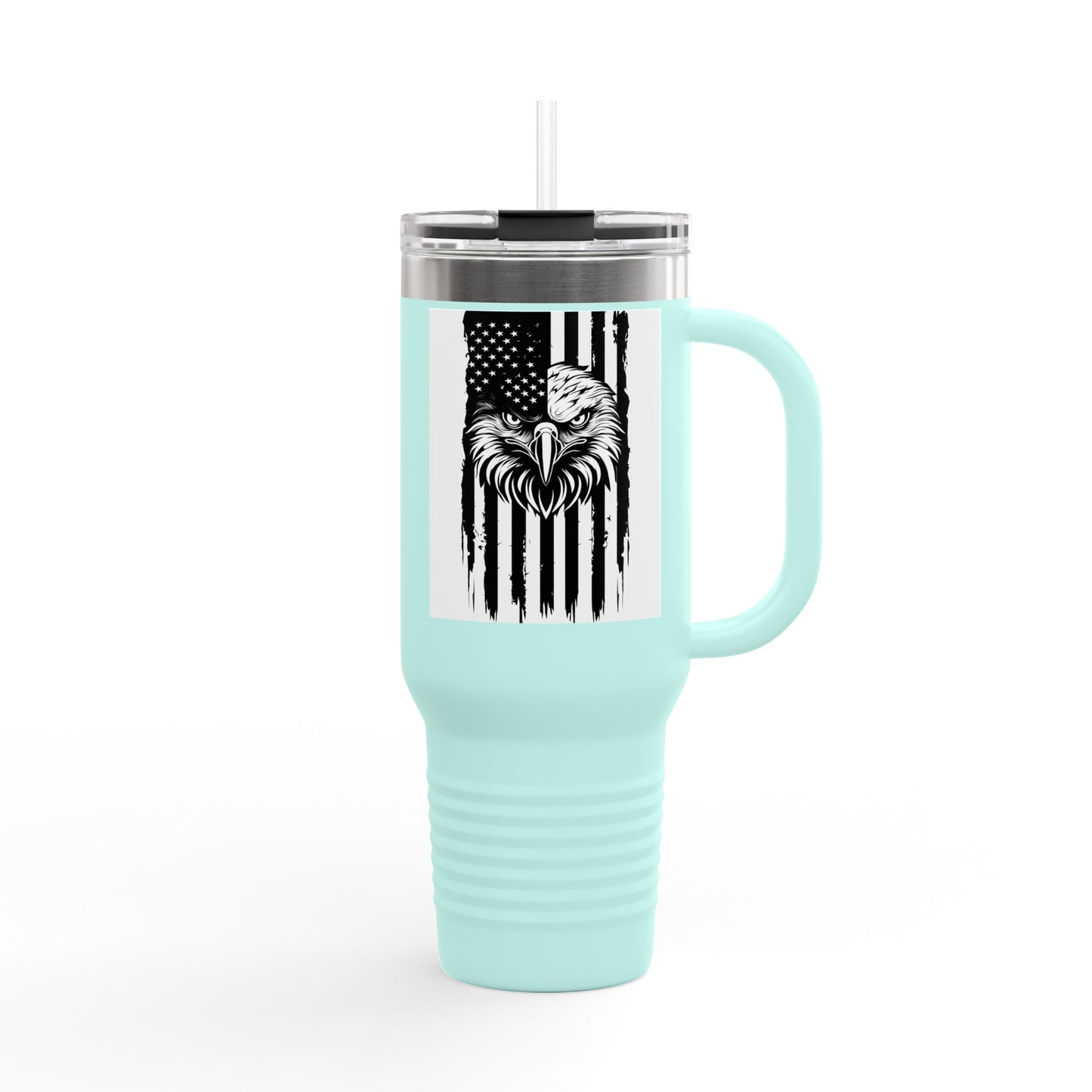 Patriotic Insulated Travel Mug, 40oz - American Eagle Design, Perfect for Outdoors, Gifts, Sports Events, Camping, Travel