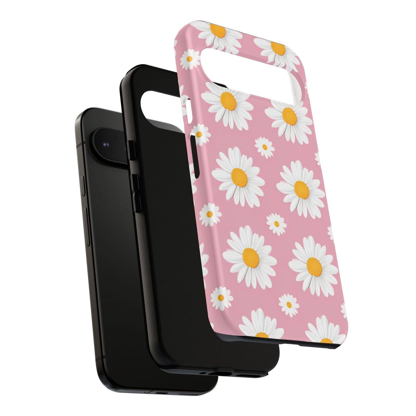 Daisy Phone Case | Floral Design, Tough Protection, Pink Flower Pattern, Gift for Her, Spring Aesthetic, iPhone Case