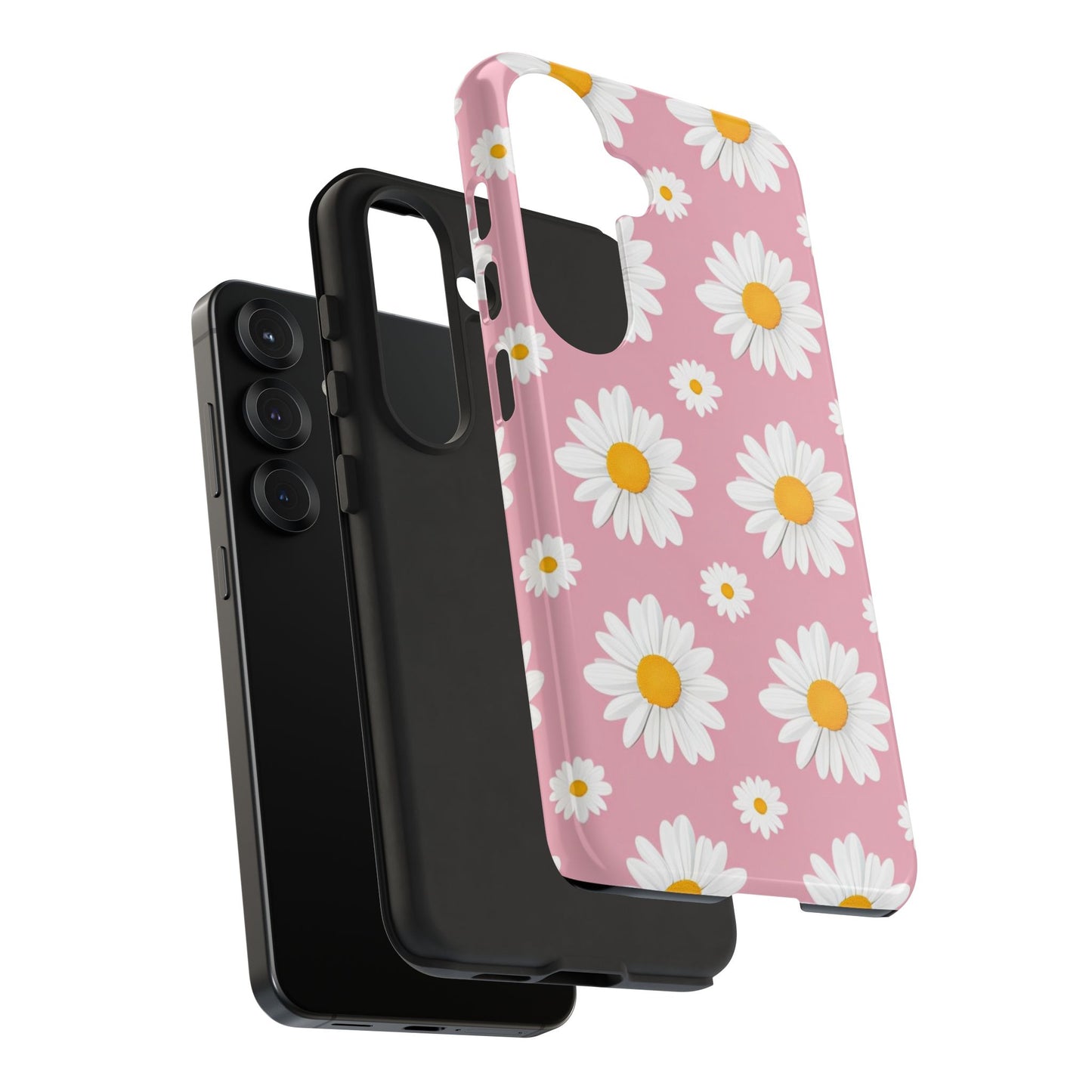 Daisy Phone Case | Floral Design, Tough Protection, Pink Flower Pattern, Gift for Her, Spring Aesthetic, iPhone Case
