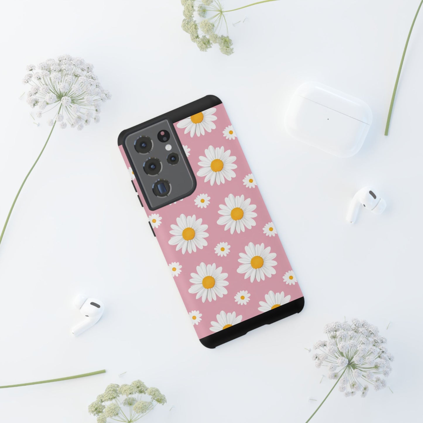 Daisy Phone Case | Floral Design, Tough Protection, Pink Flower Pattern, Gift for Her, Spring Aesthetic, iPhone Case