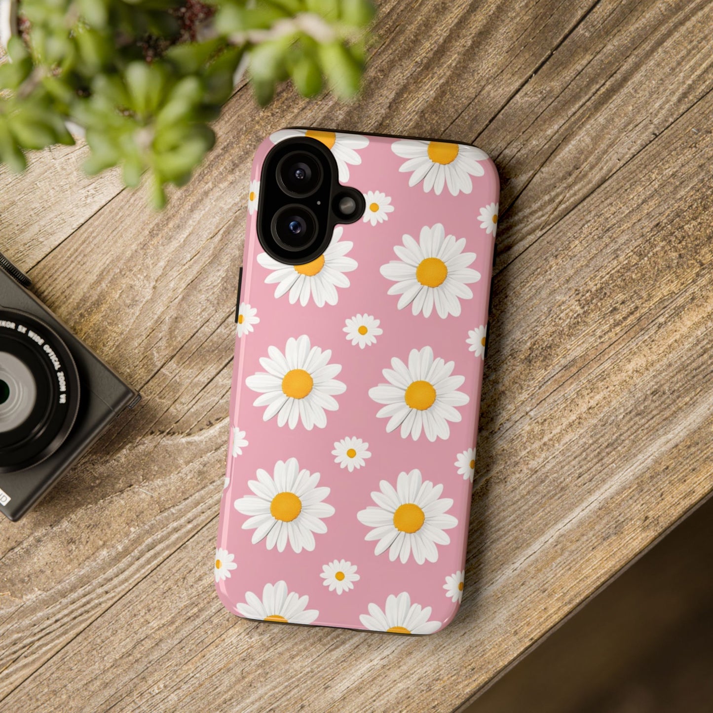 Daisy Phone Case | Floral Design, Tough Protection, Pink Flower Pattern, Gift for Her, Spring Aesthetic, iPhone Case