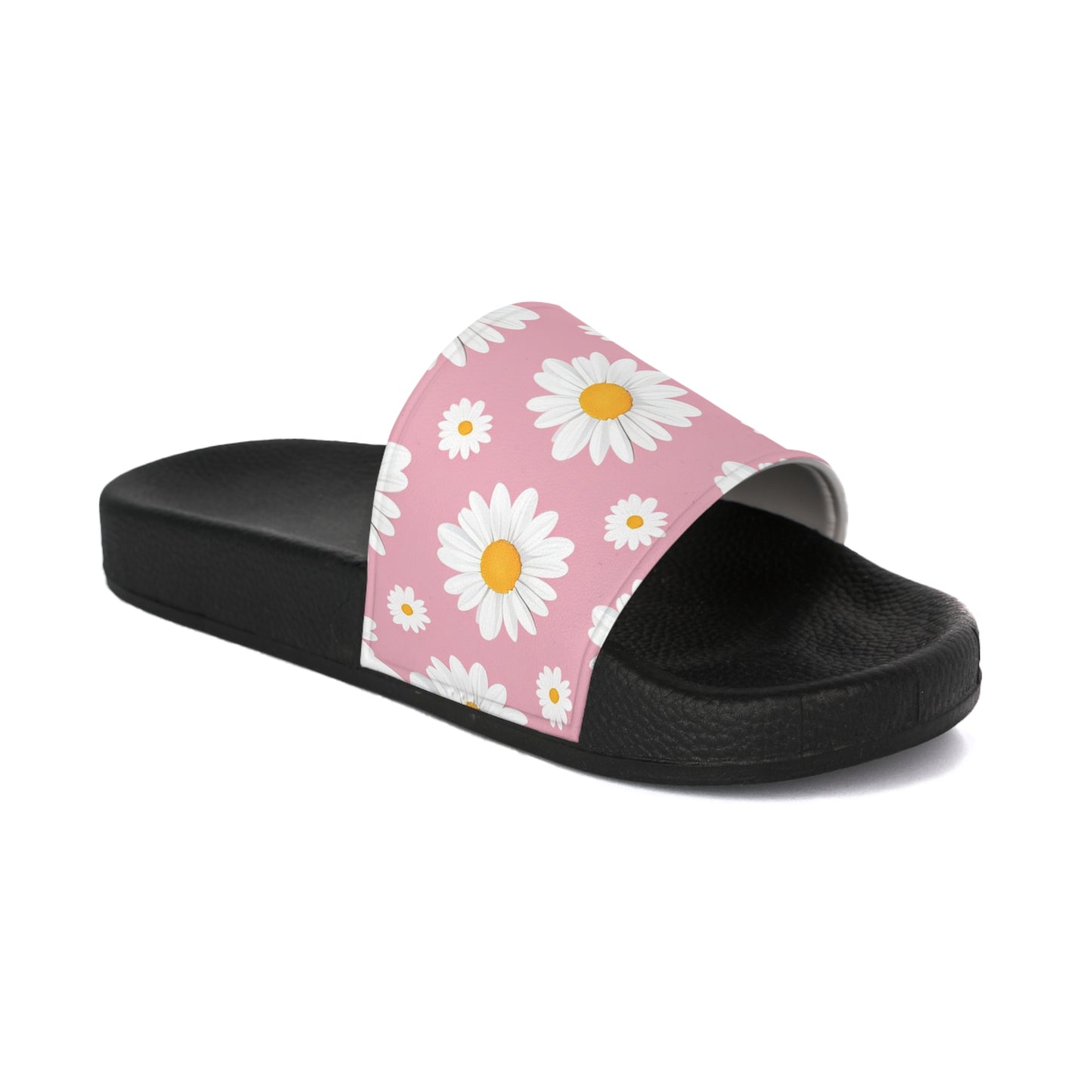 Daisy Print Women’s Slide Sandals, Summer Footwear, Casual Slippers, Beach Slides, Gift for Her