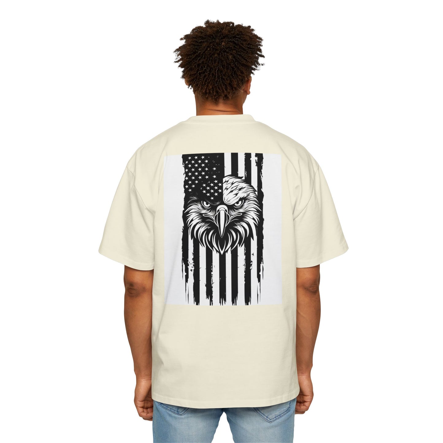 Bold American Eagle Tee for Men, Patriotic Oversized Shirt, Casual Wear, Gift for Dad, Independence Day Apparel, Freedom Outfit
