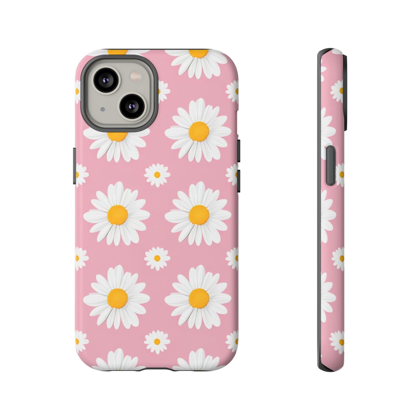 Daisy Phone Case | Floral Design, Tough Protection, Pink Flower Pattern, Gift for Her, Spring Aesthetic, iPhone Case