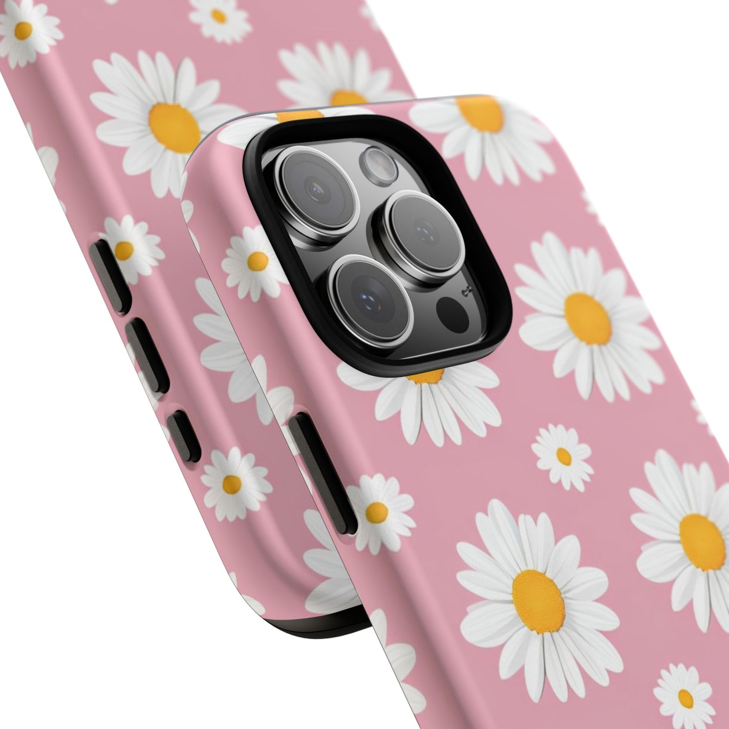 Daisy Phone Case | Floral Design, Tough Protection, Pink Flower Pattern, Gift for Her, Spring Aesthetic, iPhone Case