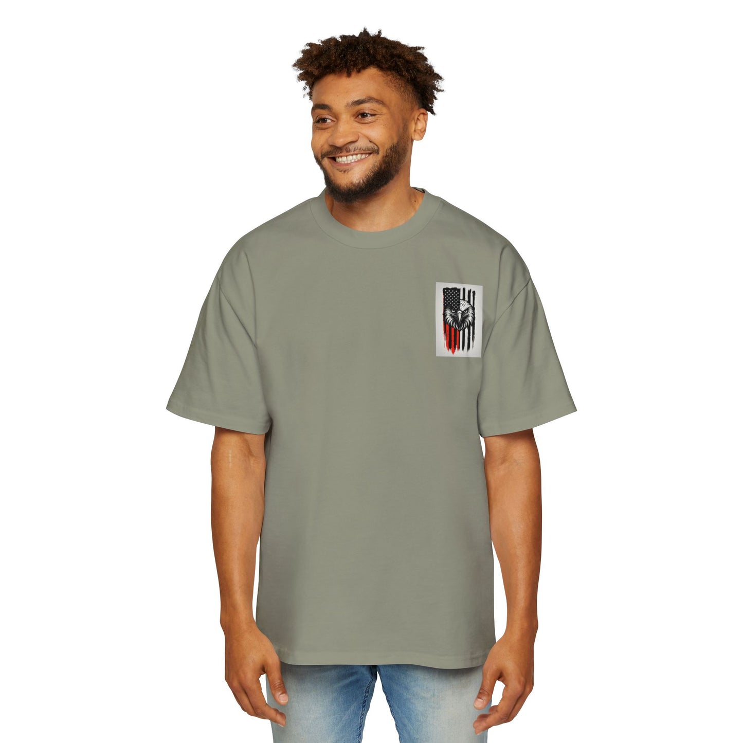 Bold American Eagle Tee for Men, Patriotic Oversized Shirt, Casual Wear, Gift for Dad, Independence Day Apparel, Freedom Outfit