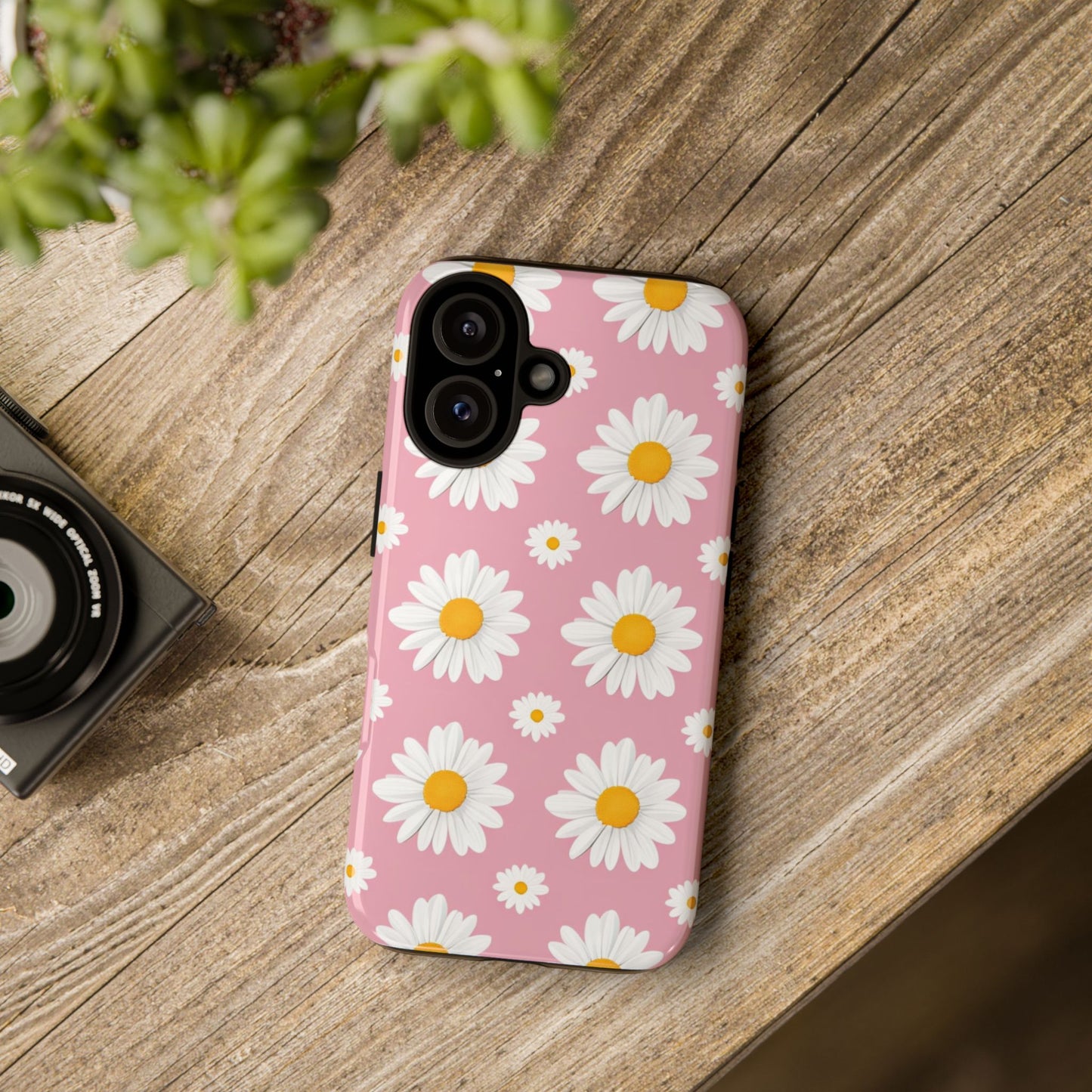 Daisy Phone Case | Floral Design, Tough Protection, Pink Flower Pattern, Gift for Her, Spring Aesthetic, iPhone Case