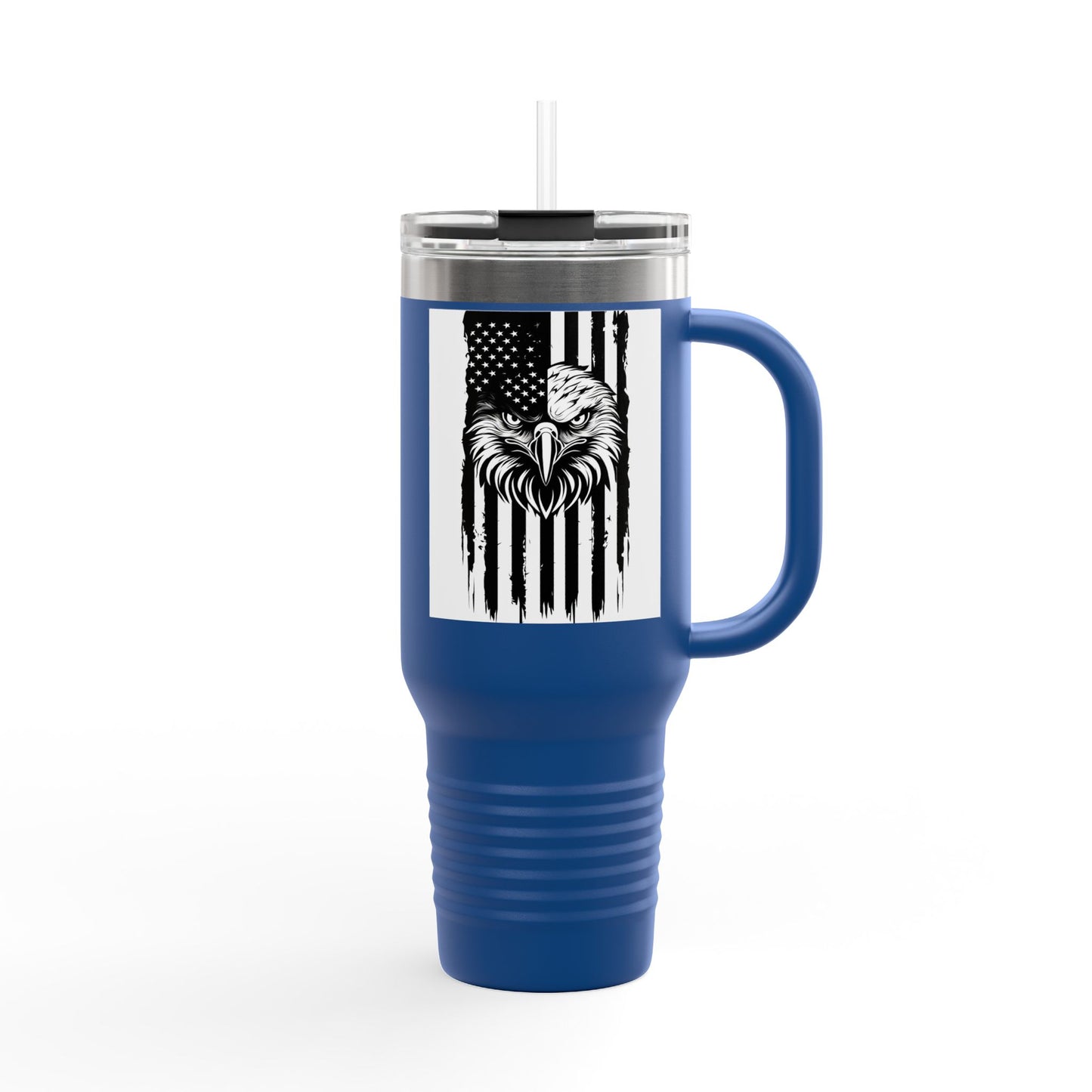 Patriotic Insulated Travel Mug, 40oz - American Eagle Design, Perfect for Outdoors, Gifts, Sports Events, Camping, Travel