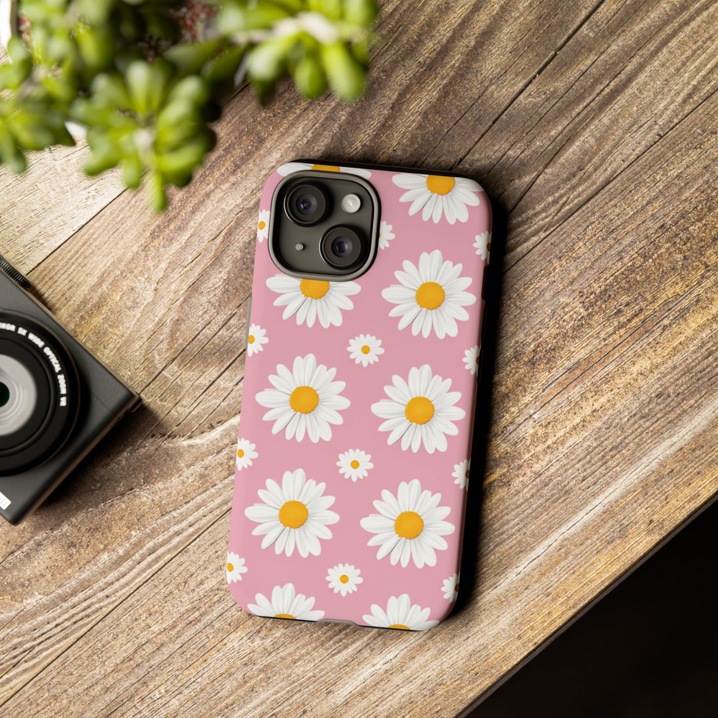 Daisy Phone Case | Floral Design, Tough Protection, Pink Flower Pattern, Gift for Her, Spring Aesthetic, iPhone Case