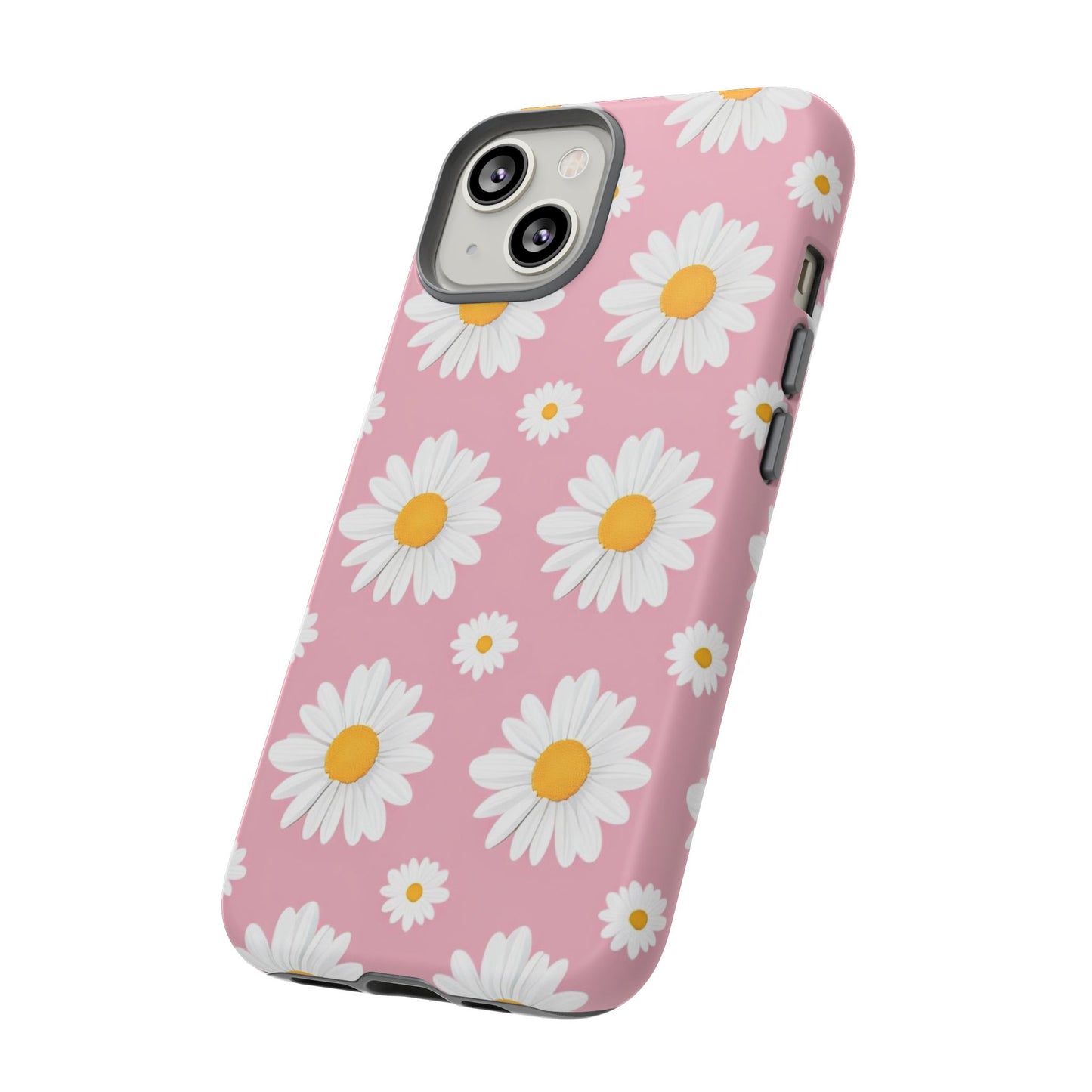 Daisy Phone Case | Floral Design, Tough Protection, Pink Flower Pattern, Gift for Her, Spring Aesthetic, iPhone Case