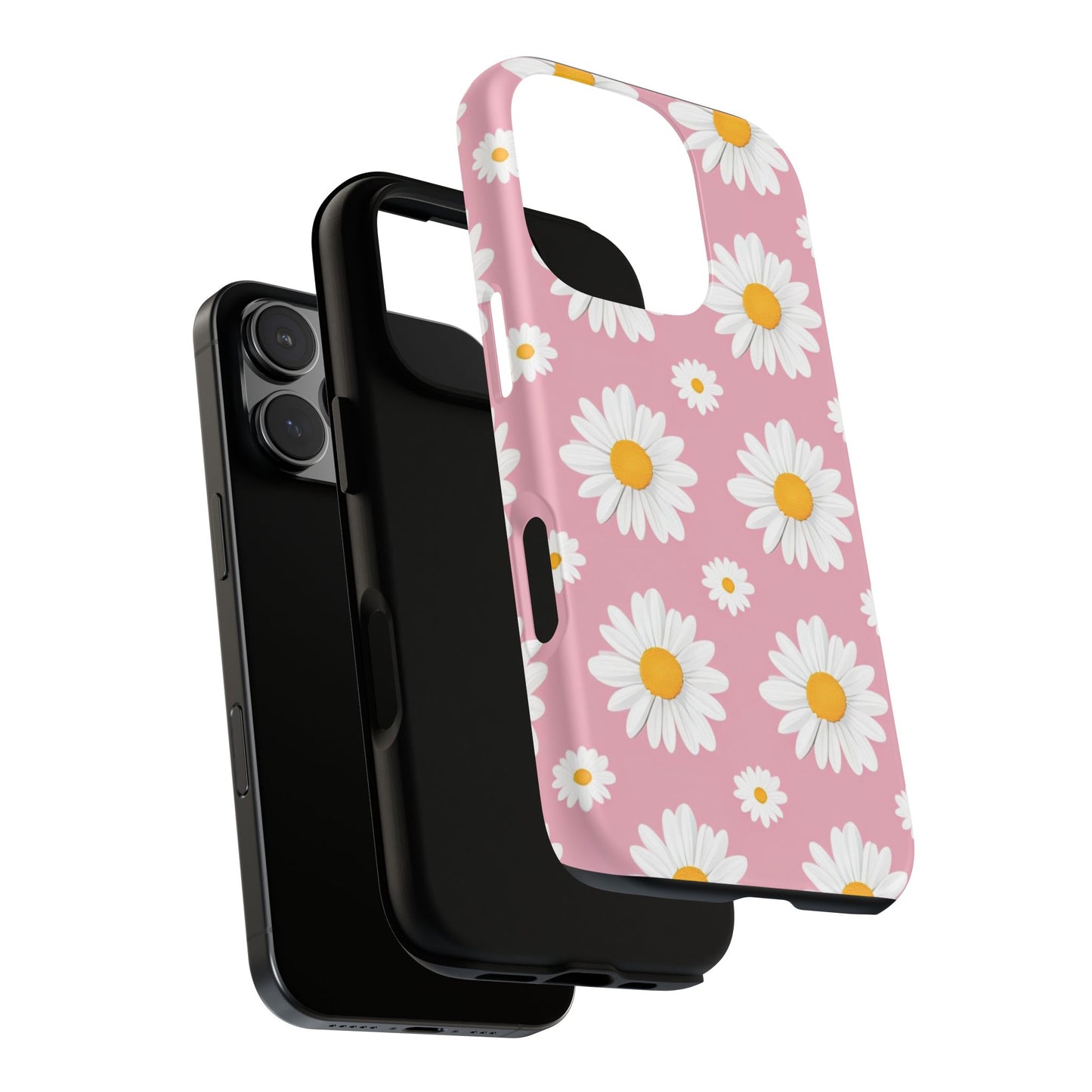 Daisy Phone Case | Floral Design, Tough Protection, Pink Flower Pattern, Gift for Her, Spring Aesthetic, iPhone Case