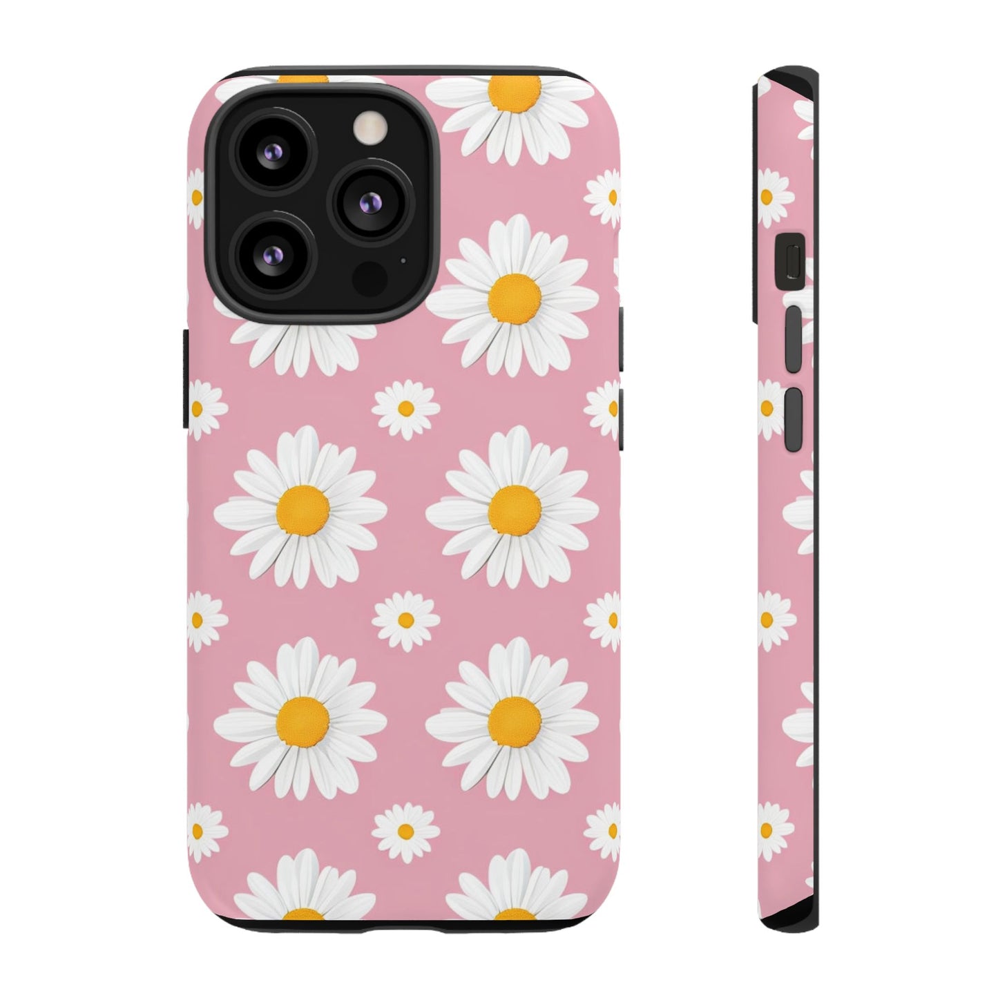 Daisy Phone Case | Floral Design, Tough Protection, Pink Flower Pattern, Gift for Her, Spring Aesthetic, iPhone Case