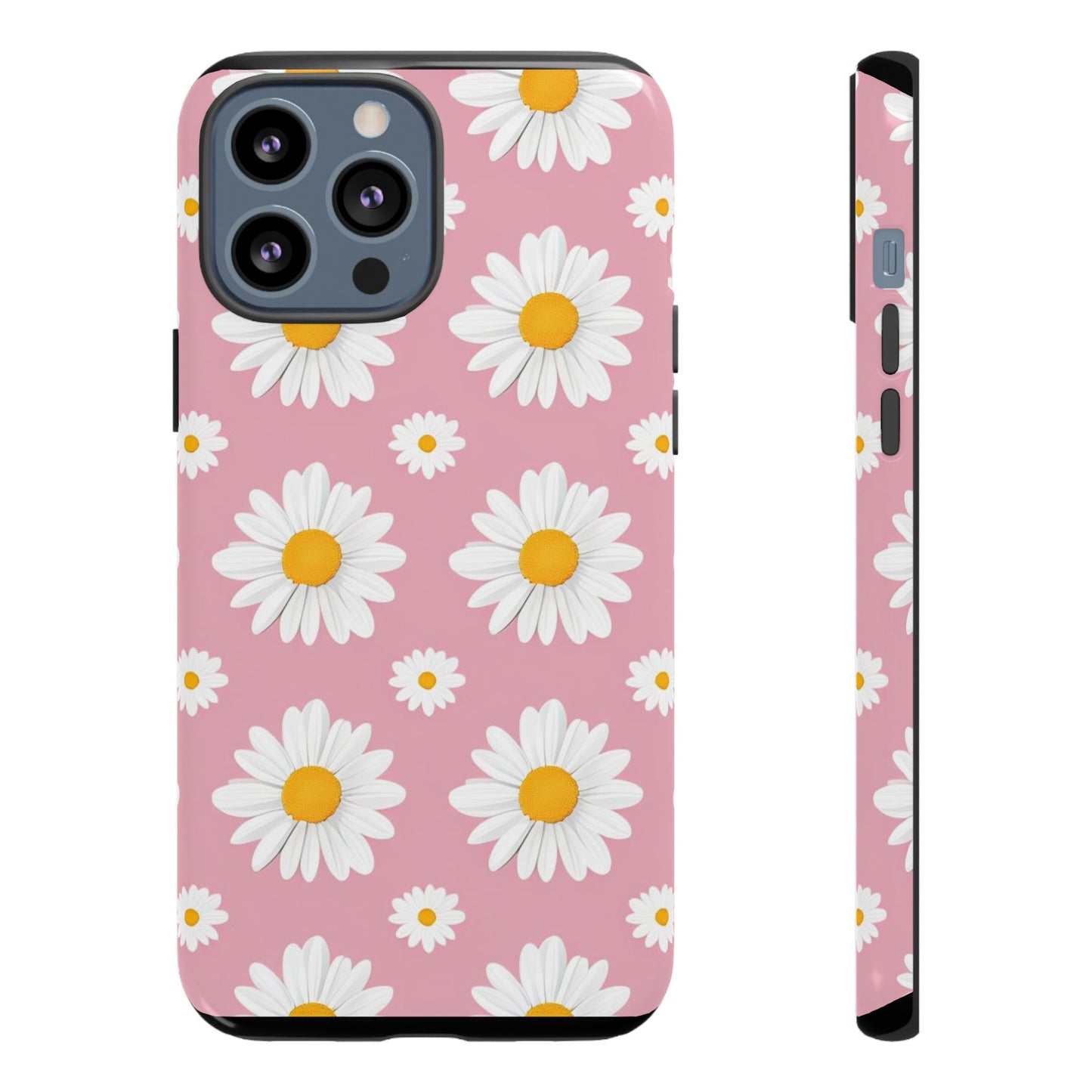 Daisy Phone Case | Floral Design, Tough Protection, Pink Flower Pattern, Gift for Her, Spring Aesthetic, iPhone Case