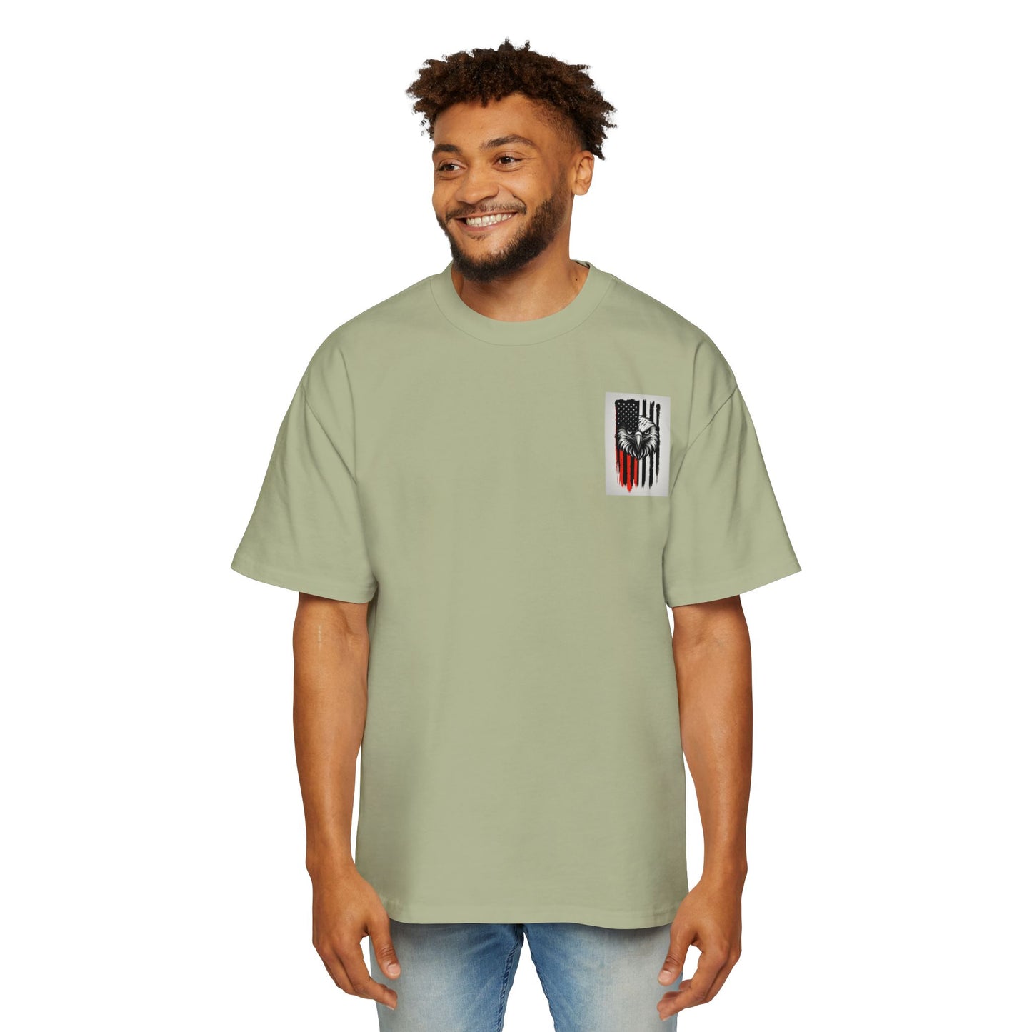 Bold American Eagle Tee for Men, Patriotic Oversized Shirt, Casual Wear, Gift for Dad, Independence Day Apparel, Freedom Outfit