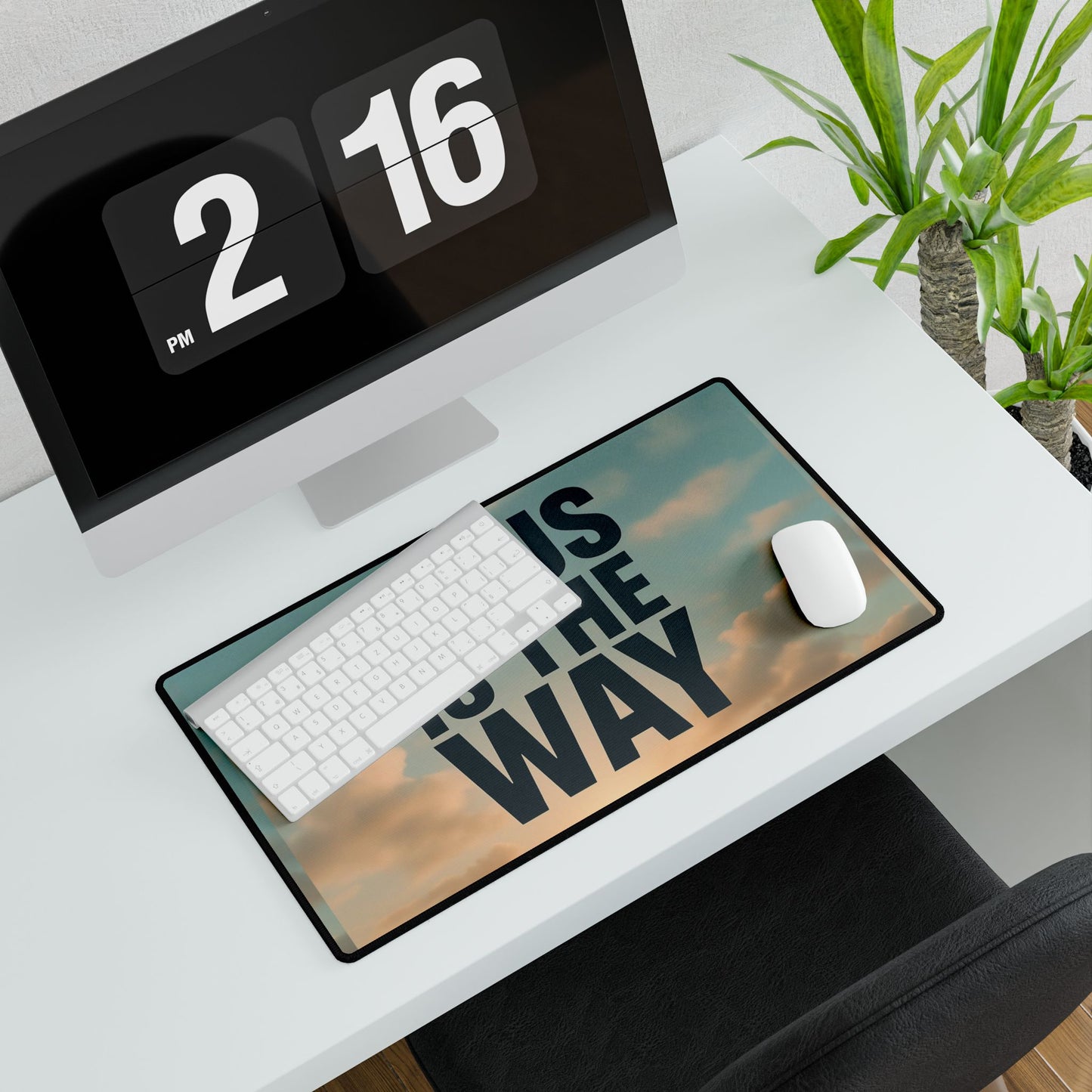 Religious Desk Mat, Christian Desk Pad, Jesus is the Way Mouse Pad, Bible Study Gift, Religious Office Decor