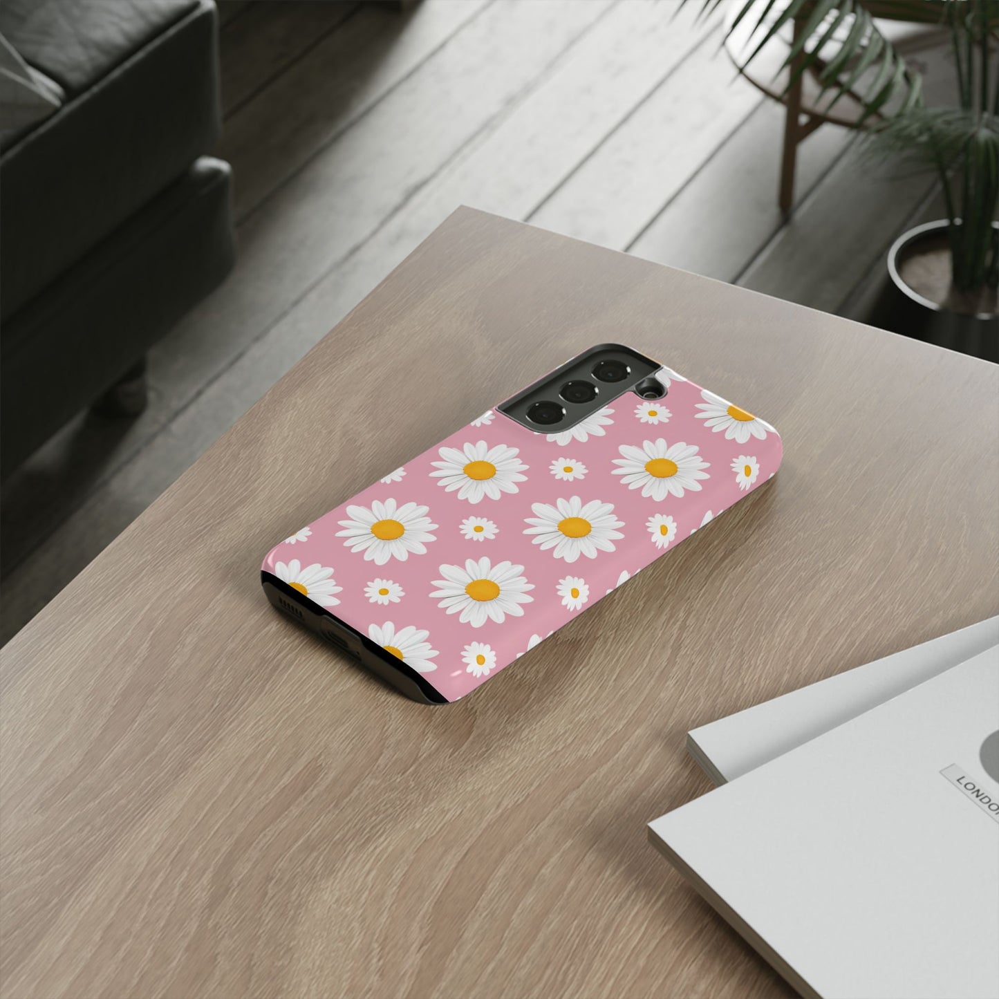 Daisy Phone Case | Floral Design, Tough Protection, Pink Flower Pattern, Gift for Her, Spring Aesthetic, iPhone Case