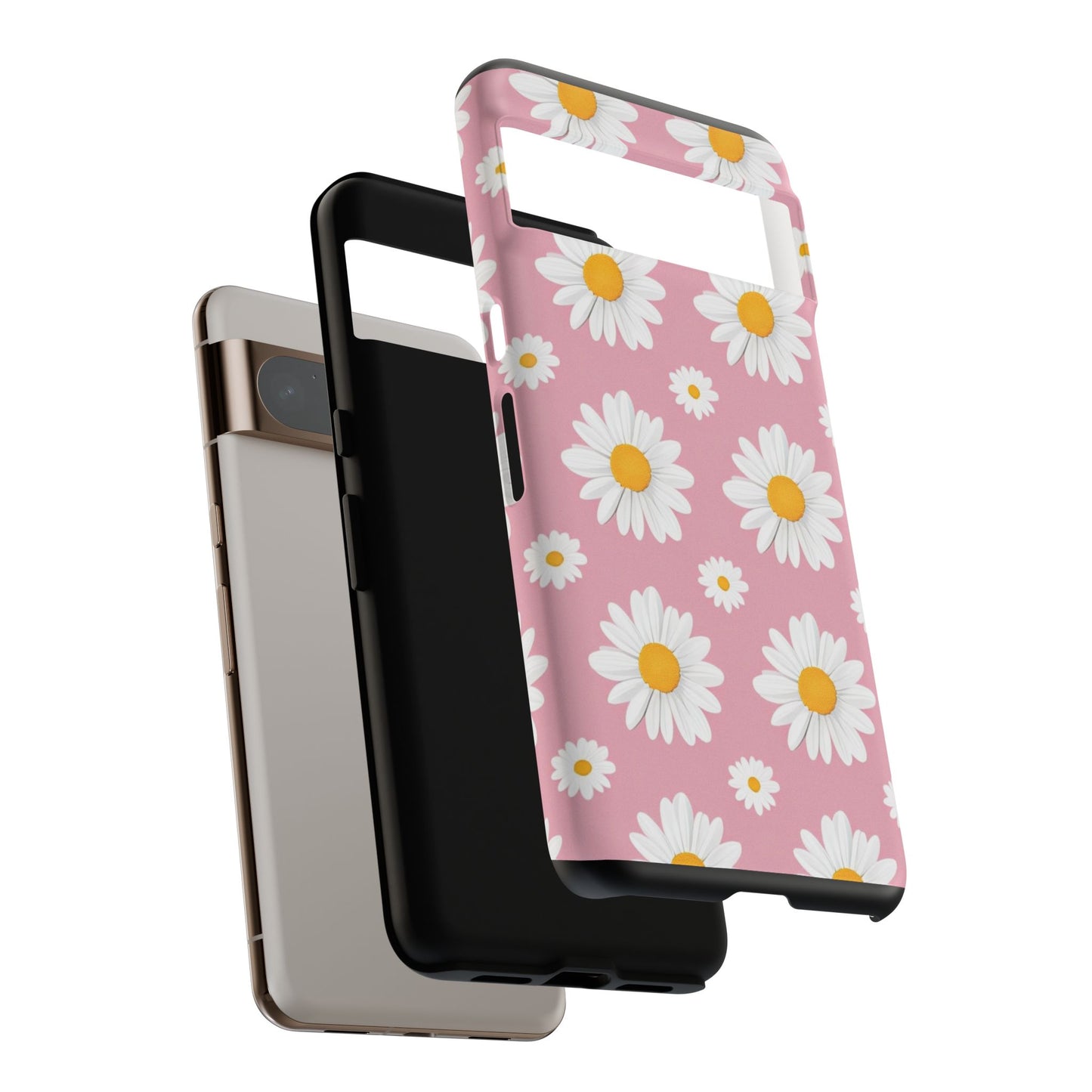 Daisy Phone Case | Floral Design, Tough Protection, Pink Flower Pattern, Gift for Her, Spring Aesthetic, iPhone Case