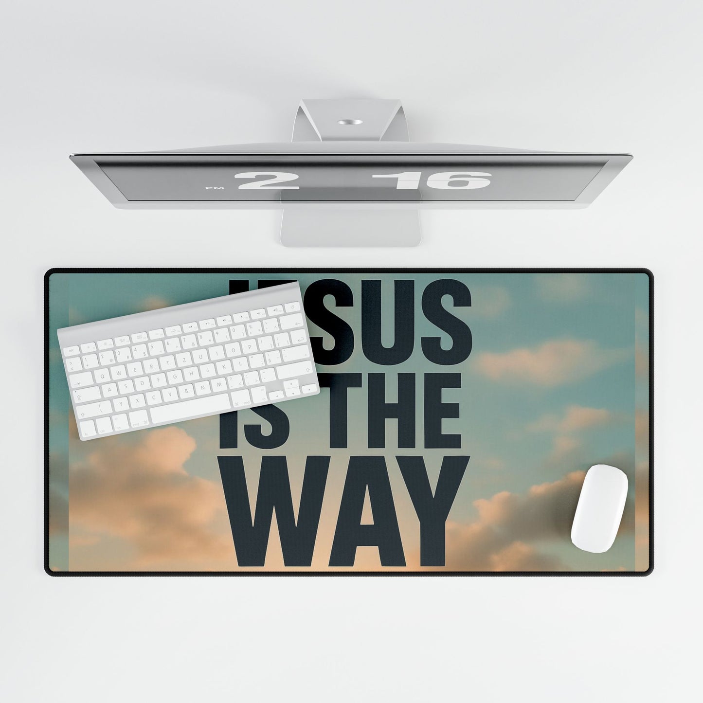 Religious Desk Mat, Christian Desk Pad, Jesus is the Way Mouse Pad, Bible Study Gift, Religious Office Decor