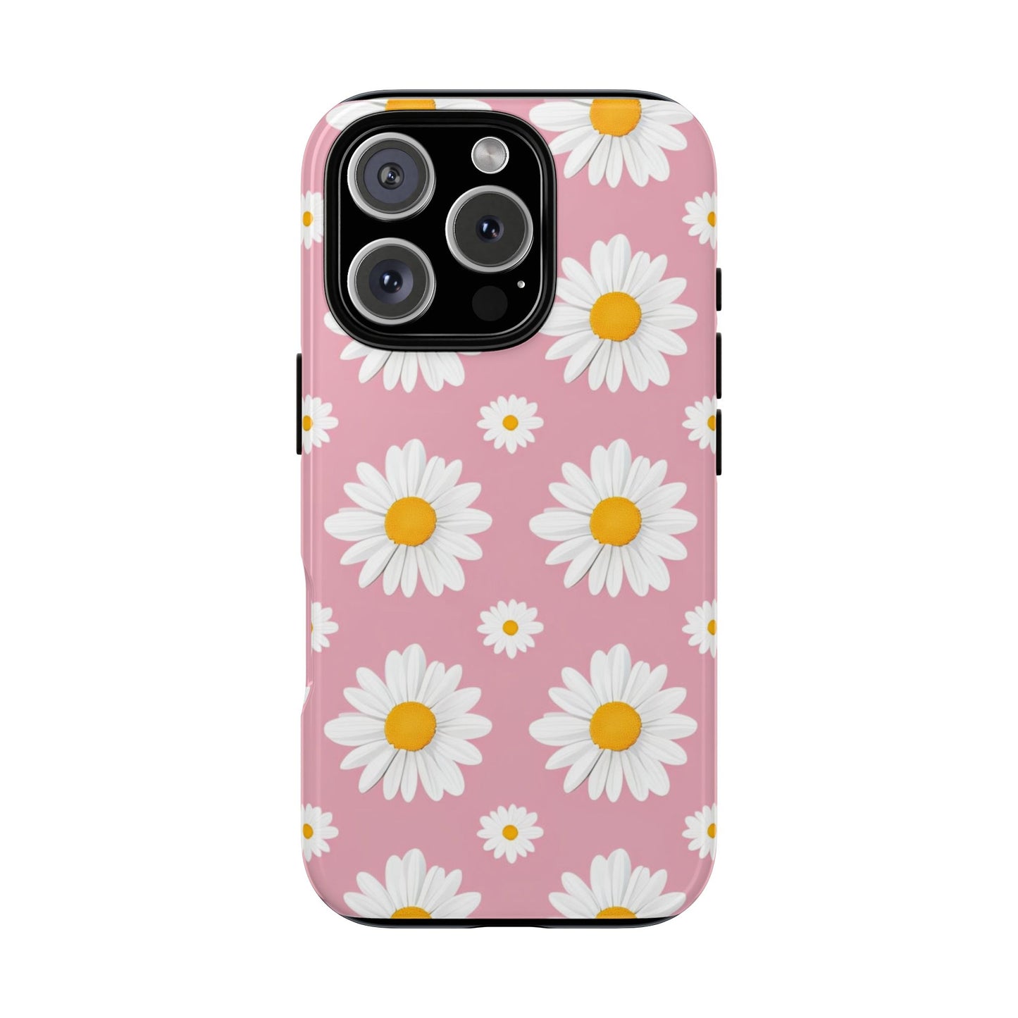 Daisy Phone Case | Floral Design, Tough Protection, Pink Flower Pattern, Gift for Her, Spring Aesthetic, iPhone Case