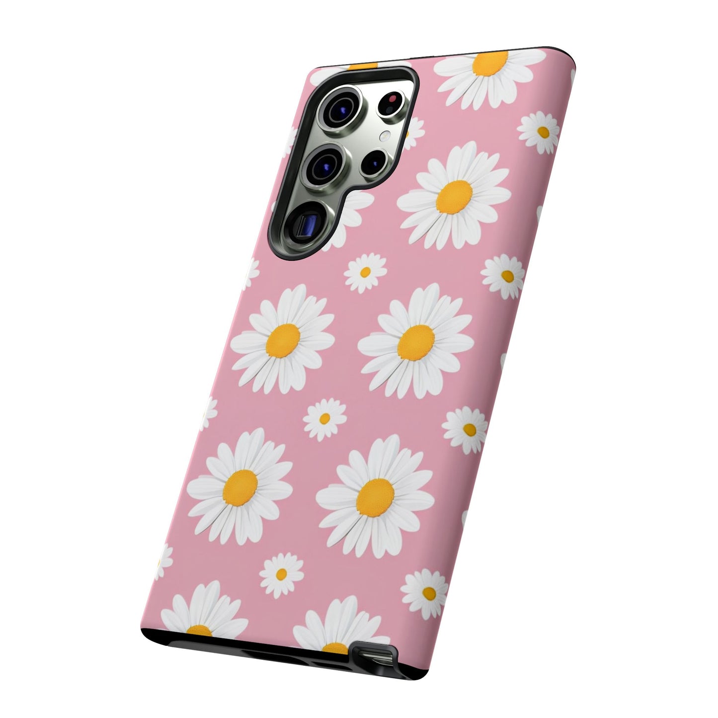 Daisy Phone Case | Floral Design, Tough Protection, Pink Flower Pattern, Gift for Her, Spring Aesthetic, iPhone Case