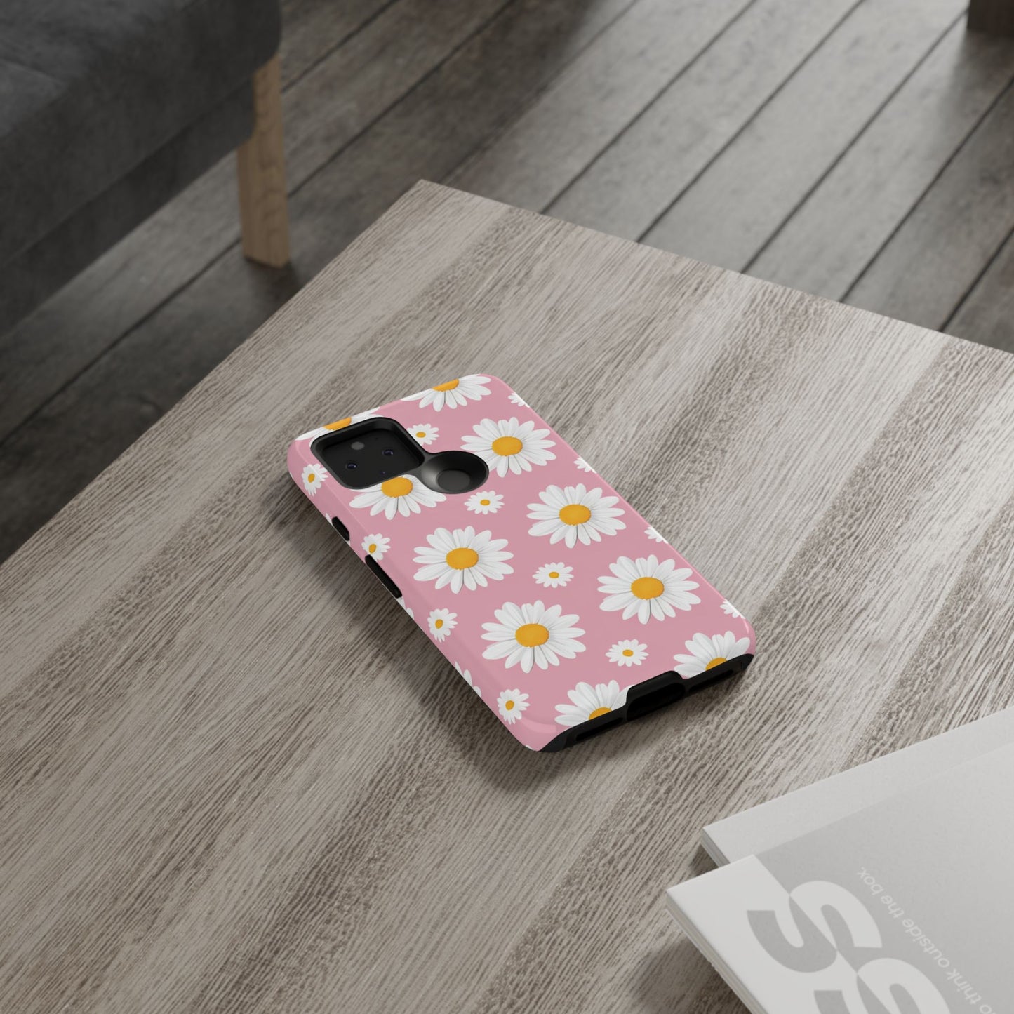 Daisy Phone Case | Floral Design, Tough Protection, Pink Flower Pattern, Gift for Her, Spring Aesthetic, iPhone Case