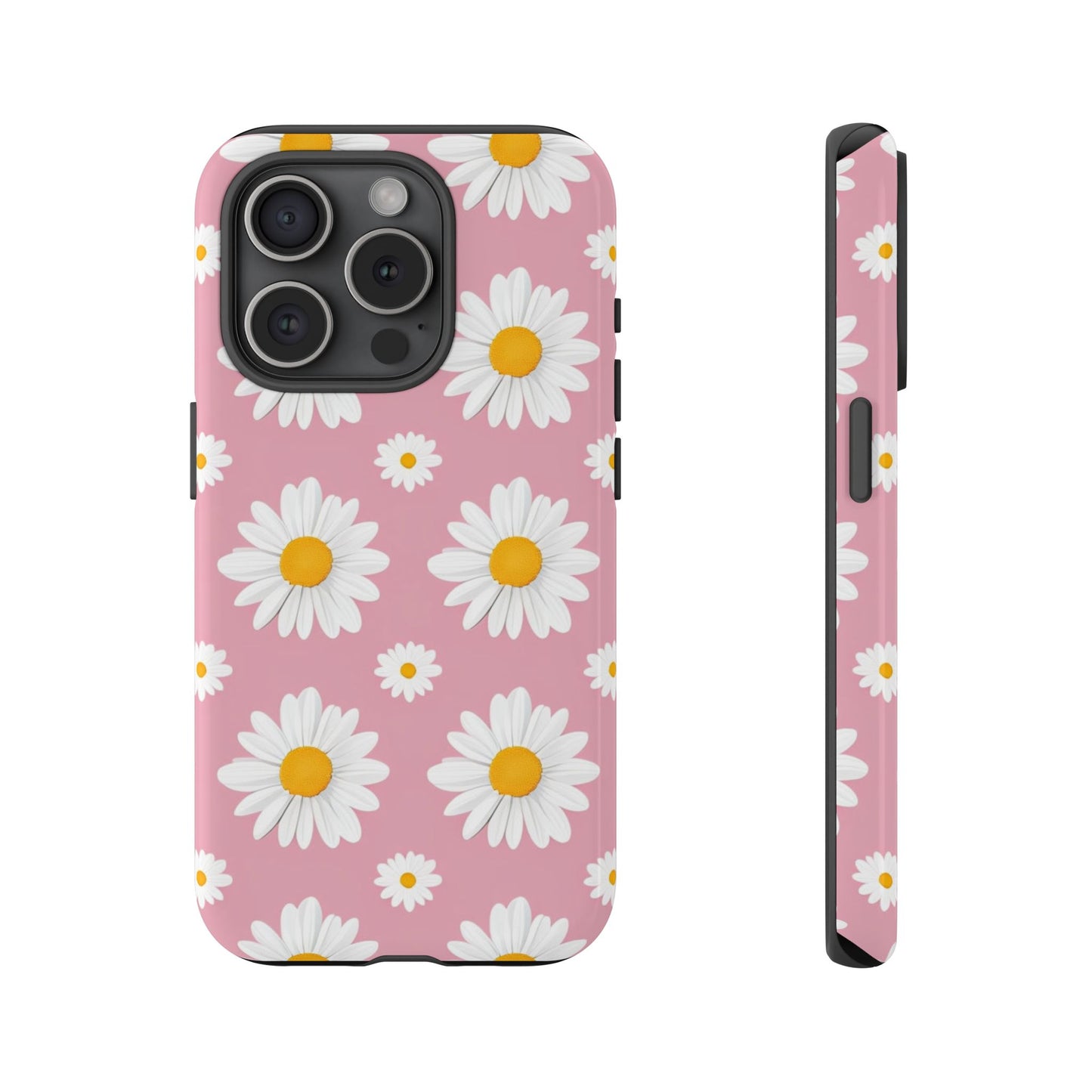 Daisy Phone Case | Floral Design, Tough Protection, Pink Flower Pattern, Gift for Her, Spring Aesthetic, iPhone Case