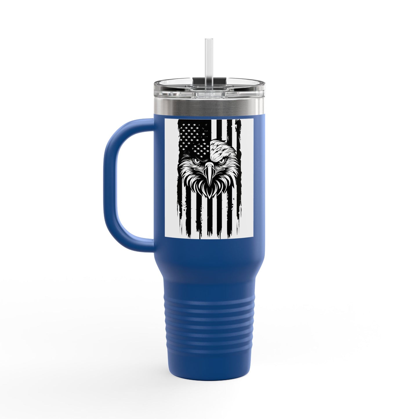 Patriotic Insulated Travel Mug, 40oz - American Eagle Design, Perfect for Outdoors, Gifts, Sports Events, Camping, Travel