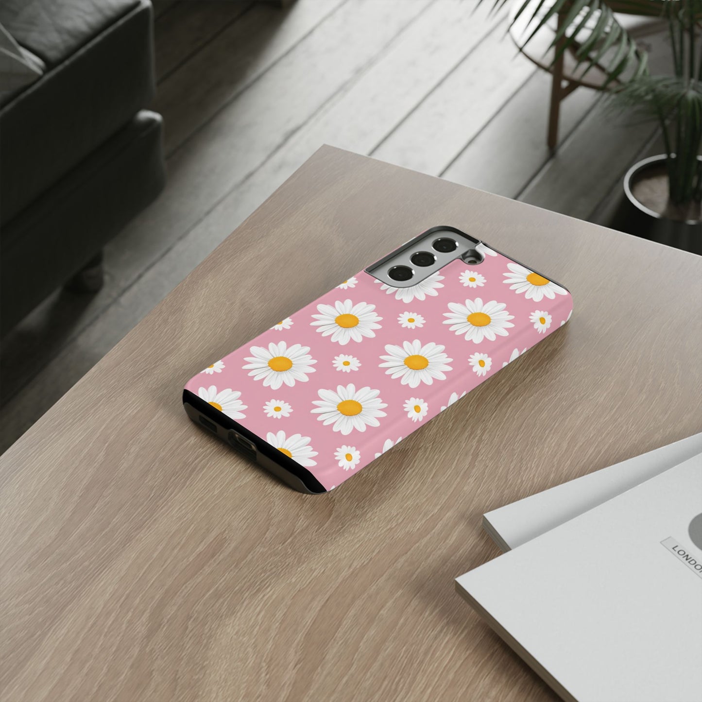 Daisy Phone Case | Floral Design, Tough Protection, Pink Flower Pattern, Gift for Her, Spring Aesthetic, iPhone Case