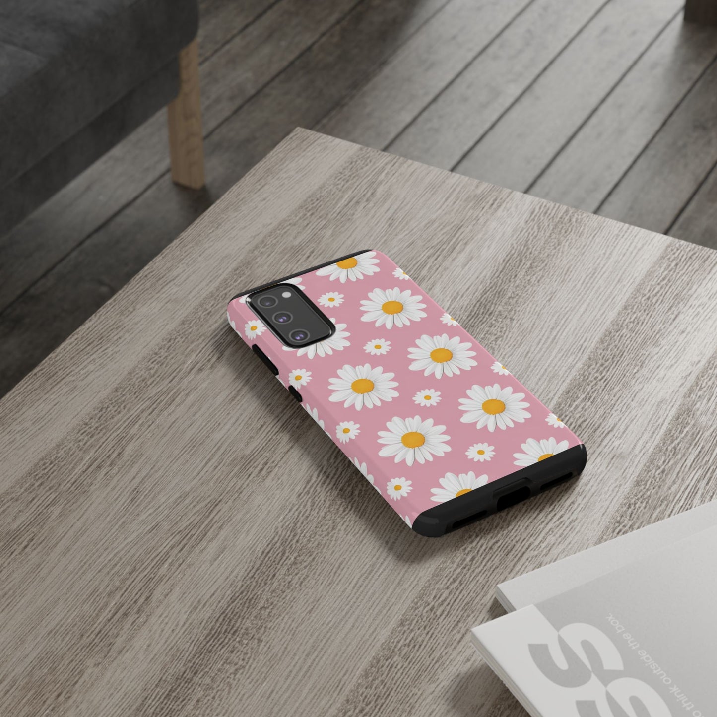 Daisy Phone Case | Floral Design, Tough Protection, Pink Flower Pattern, Gift for Her, Spring Aesthetic, iPhone Case