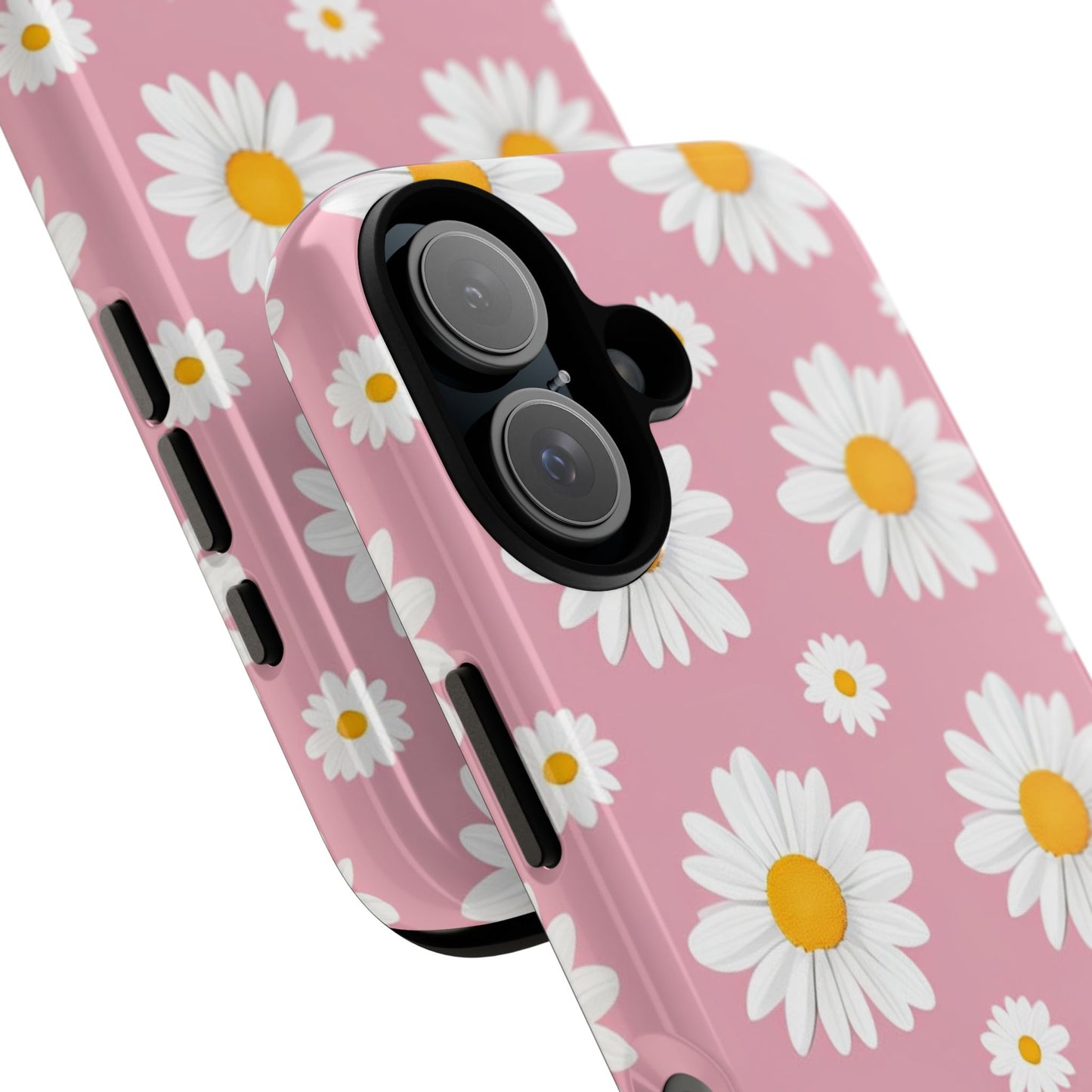 Daisy Phone Case | Floral Design, Tough Protection, Pink Flower Pattern, Gift for Her, Spring Aesthetic, iPhone Case