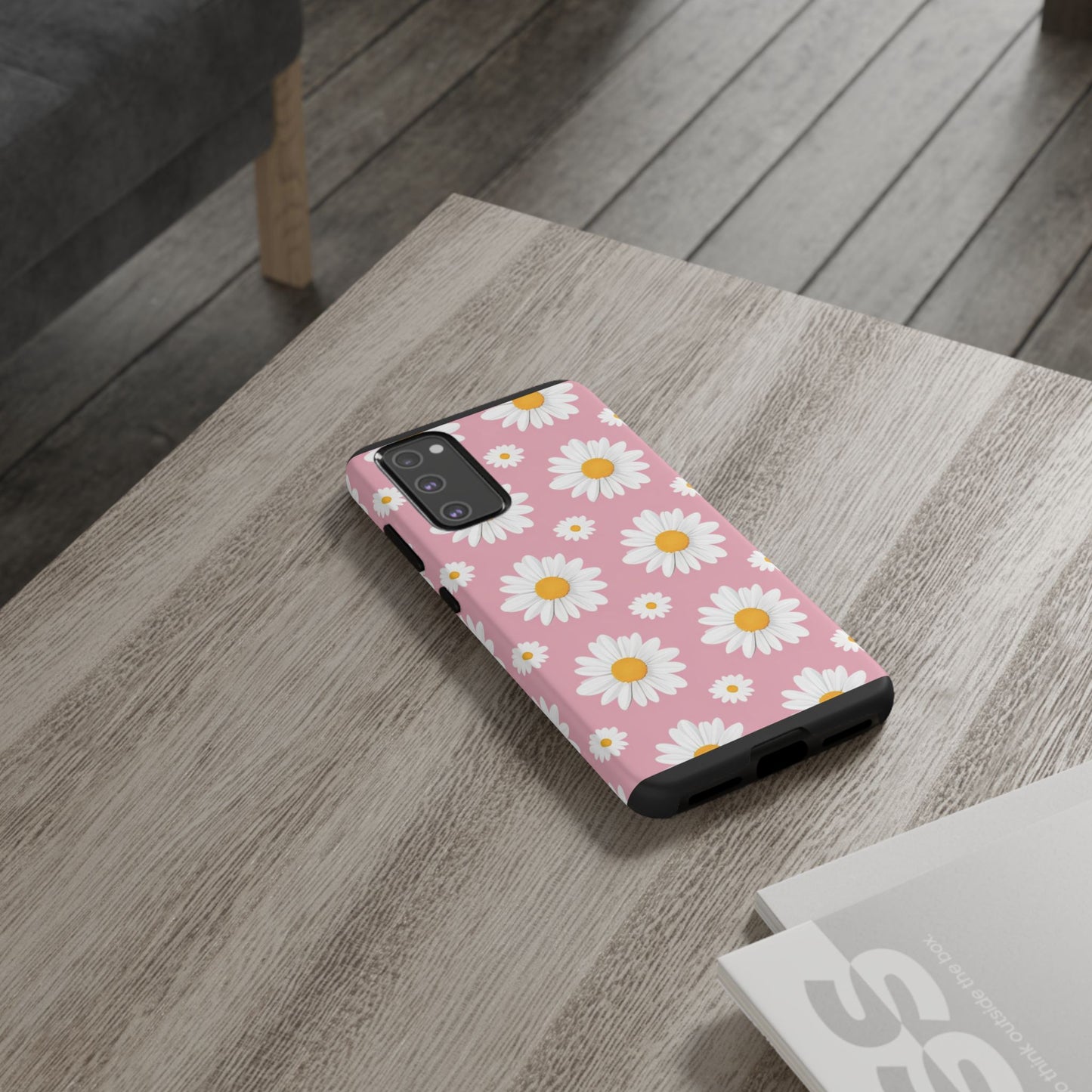 Daisy Phone Case | Floral Design, Tough Protection, Pink Flower Pattern, Gift for Her, Spring Aesthetic, iPhone Case