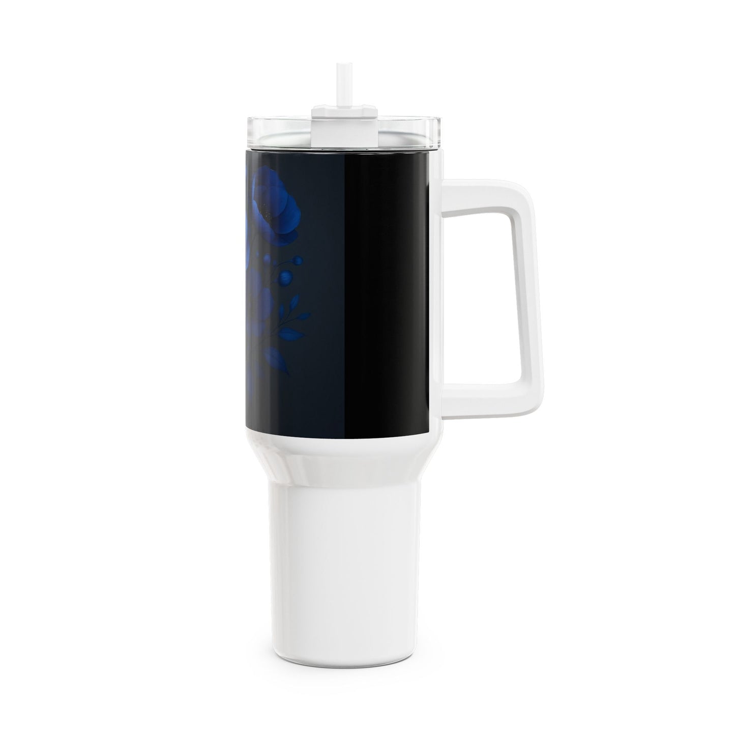 Floral Print Tumbler, 40oz - Insulated Travel Mug with Straw, Perfect for Hydration, Gifts for Her, Stylish Drinkware