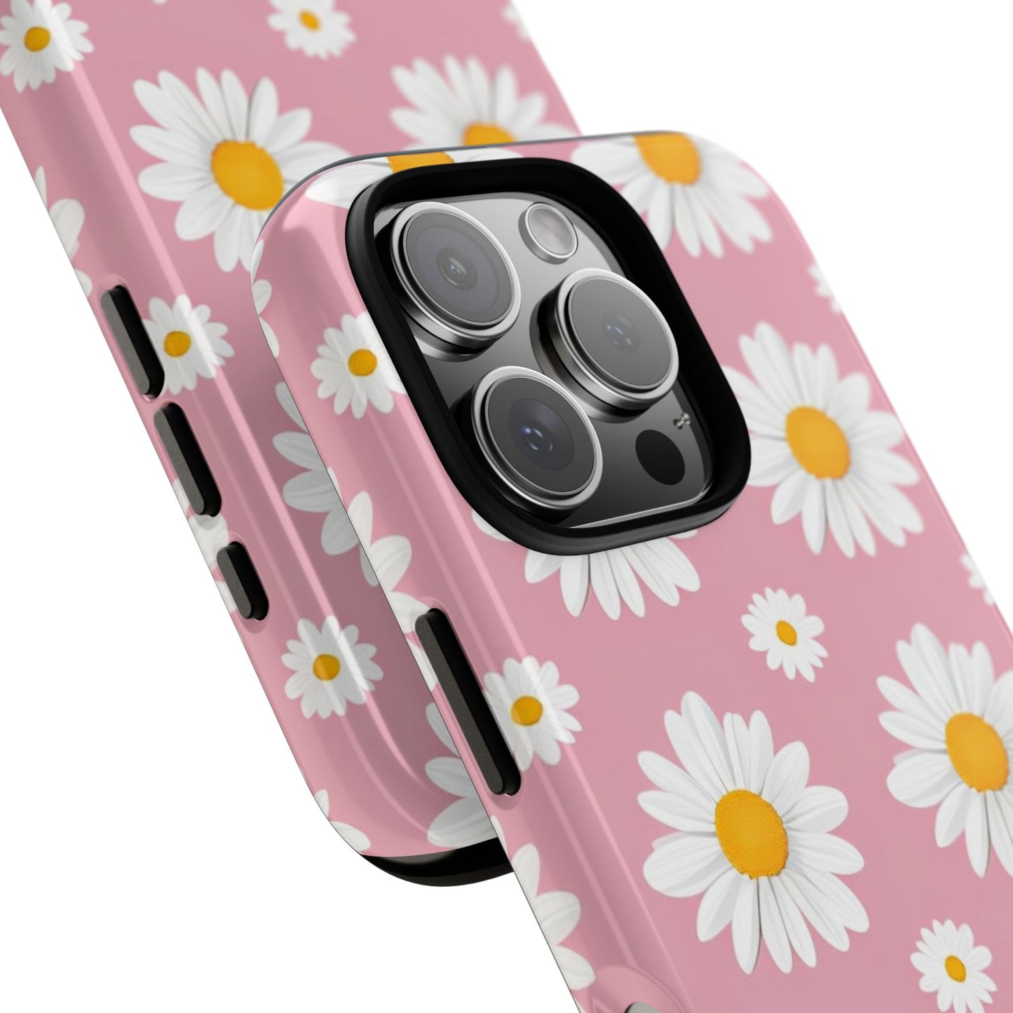 Daisy Phone Case | Floral Design, Tough Protection, Pink Flower Pattern, Gift for Her, Spring Aesthetic, iPhone Case
