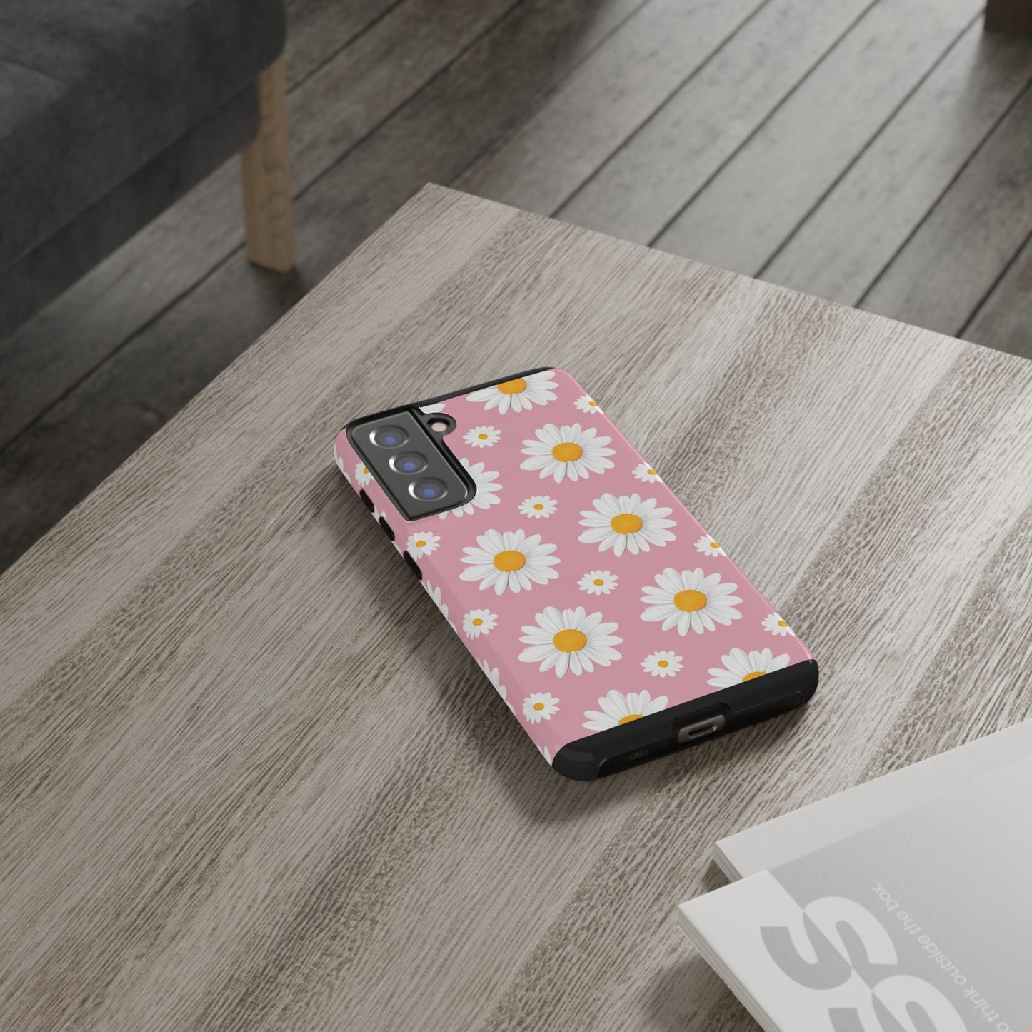 Daisy Phone Case | Floral Design, Tough Protection, Pink Flower Pattern, Gift for Her, Spring Aesthetic, iPhone Case