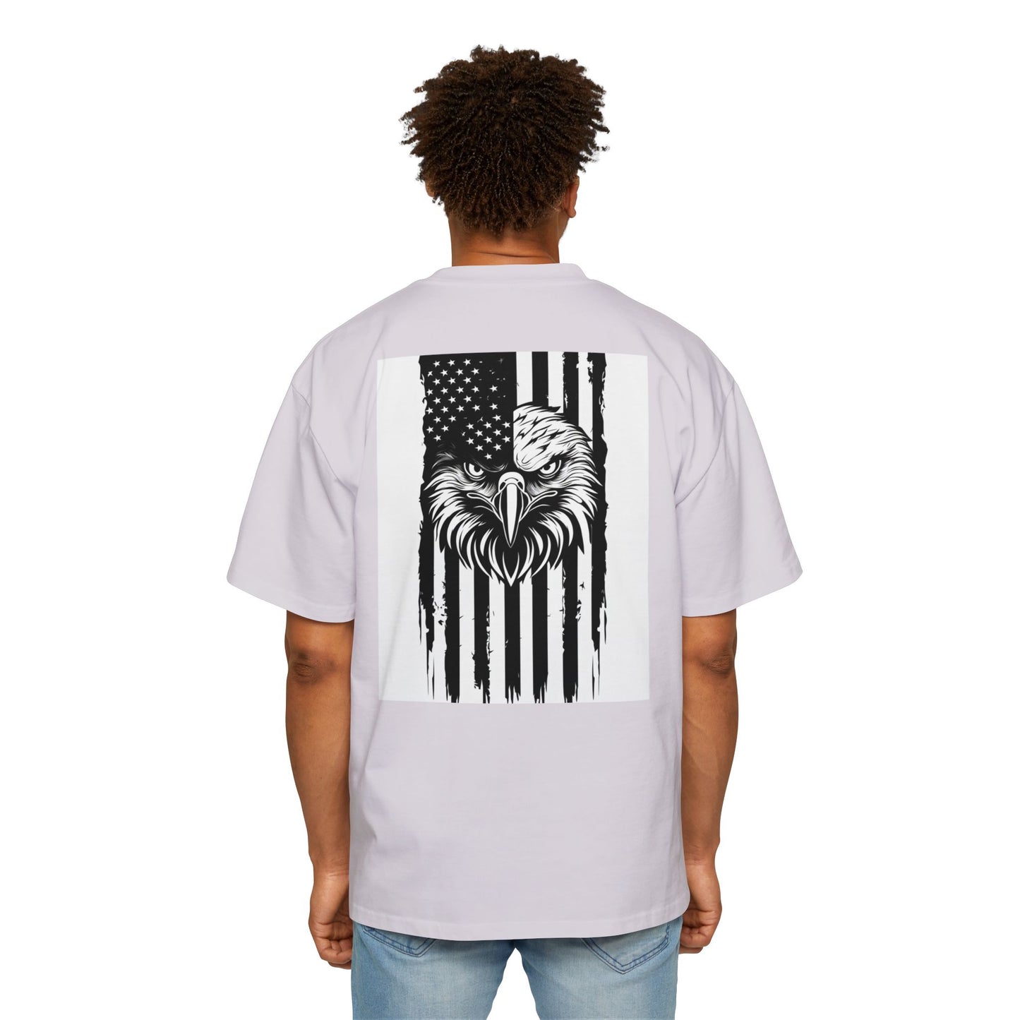 Bold American Eagle Tee for Men, Patriotic Oversized Shirt, Casual Wear, Gift for Dad, Independence Day Apparel, Freedom Outfit