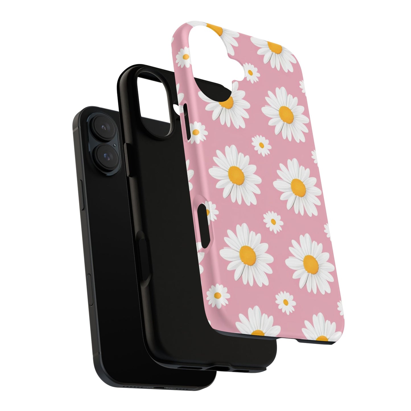 Daisy Phone Case | Floral Design, Tough Protection, Pink Flower Pattern, Gift for Her, Spring Aesthetic, iPhone Case