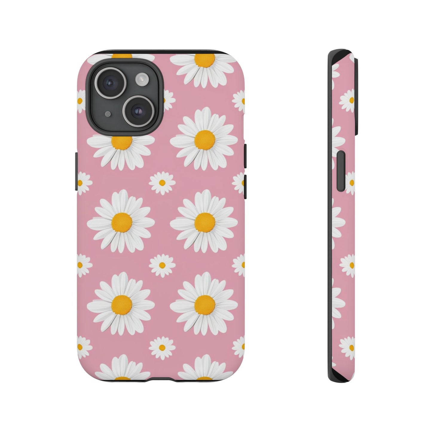 Daisy Phone Case | Floral Design, Tough Protection, Pink Flower Pattern, Gift for Her, Spring Aesthetic, iPhone Case
