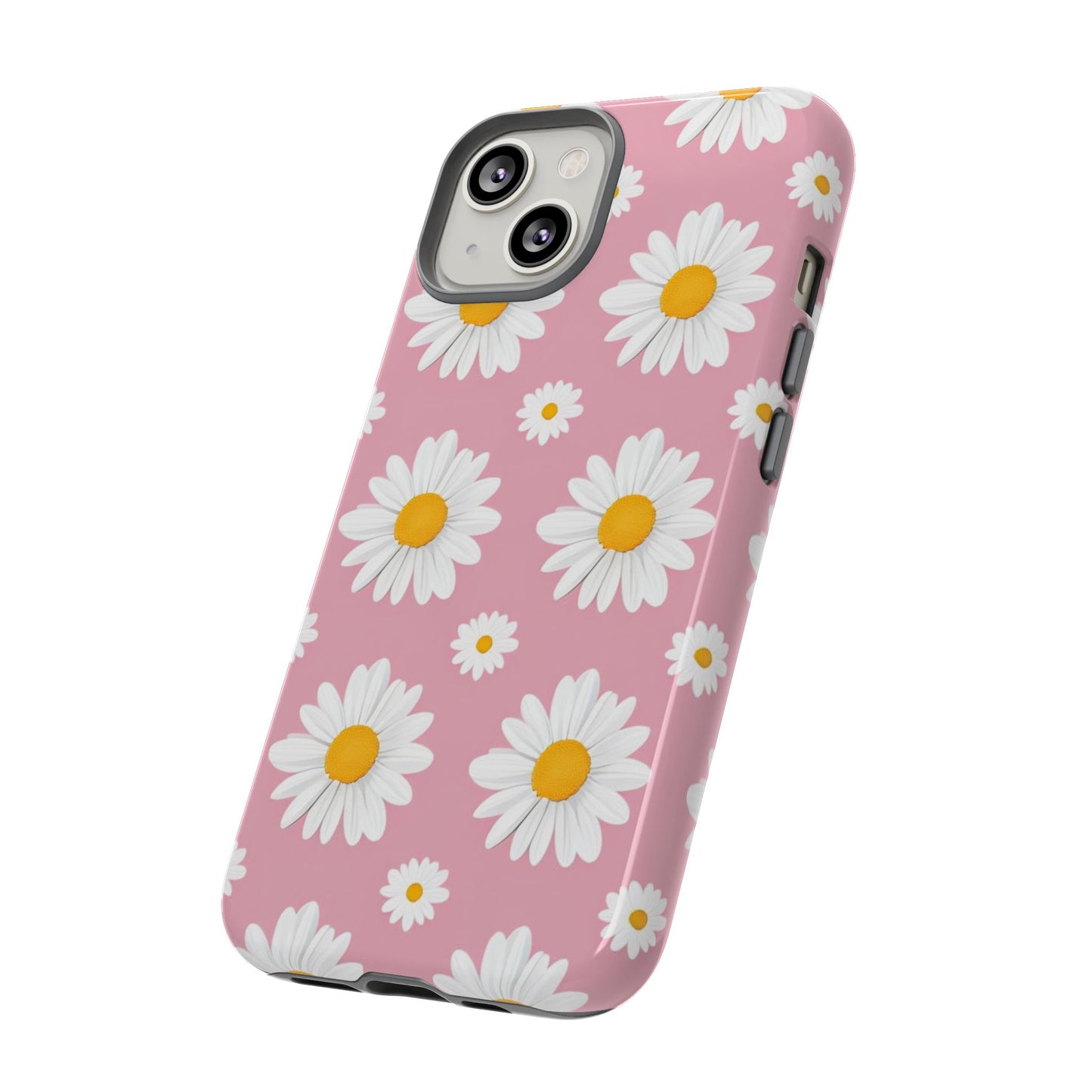 Daisy Phone Case | Floral Design, Tough Protection, Pink Flower Pattern, Gift for Her, Spring Aesthetic, iPhone Case