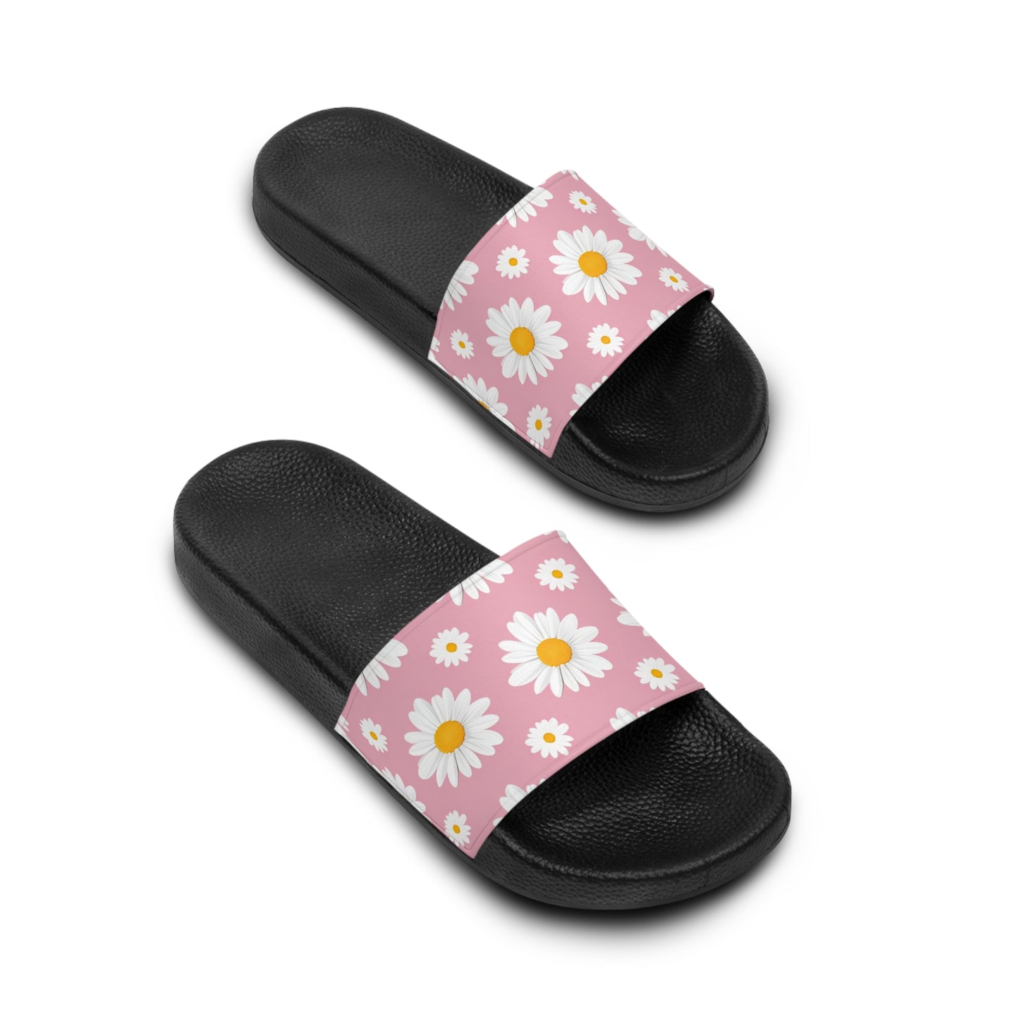Daisy Print Women’s Slide Sandals, Summer Footwear, Casual Slippers, Beach Slides, Gift for Her